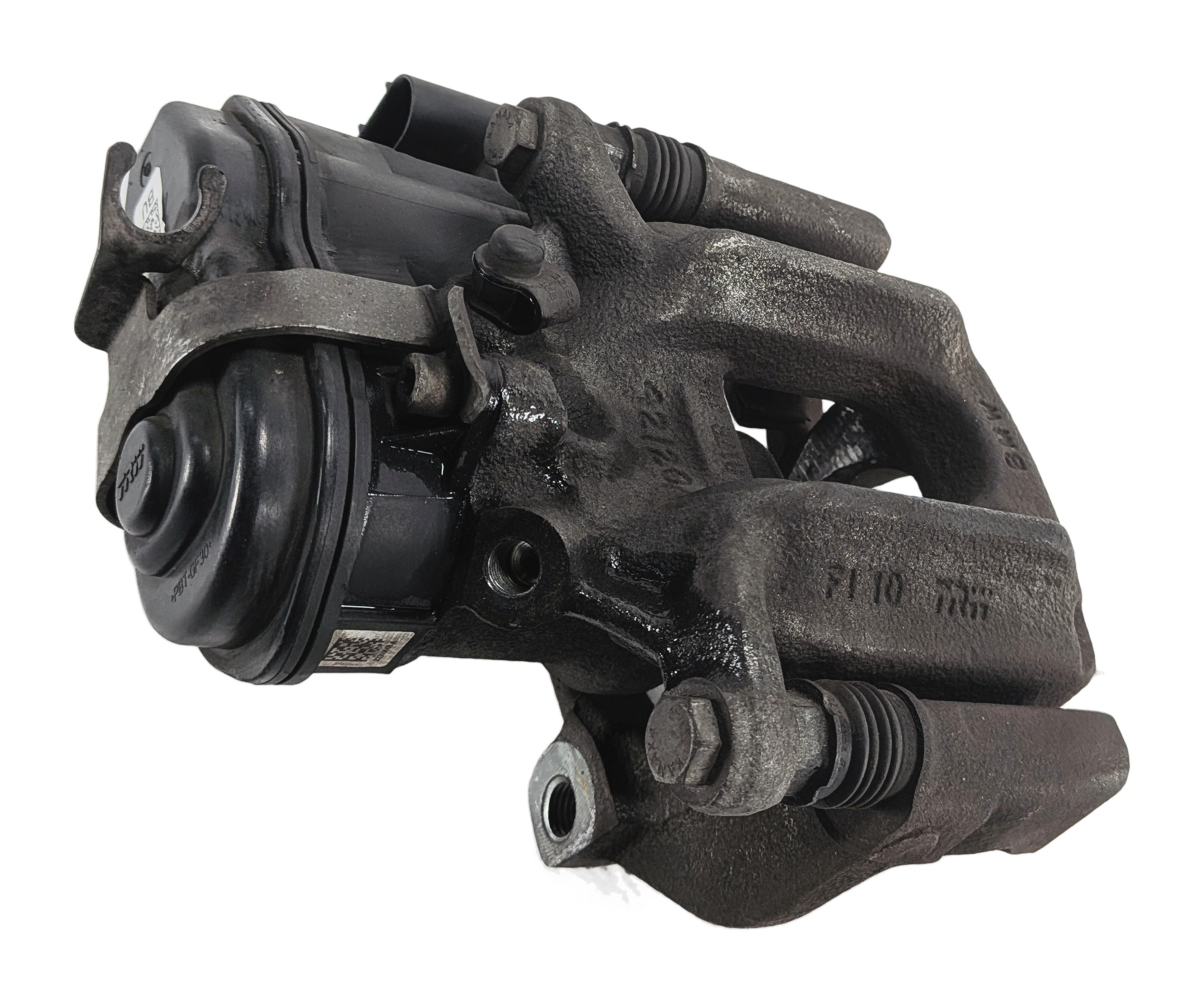 2011-2018 BMW X3 X4 (F25 F26) REAR LEFT DRIVER DISC BRAKE CALIPER w/ ACTUATOR — exact item pictured