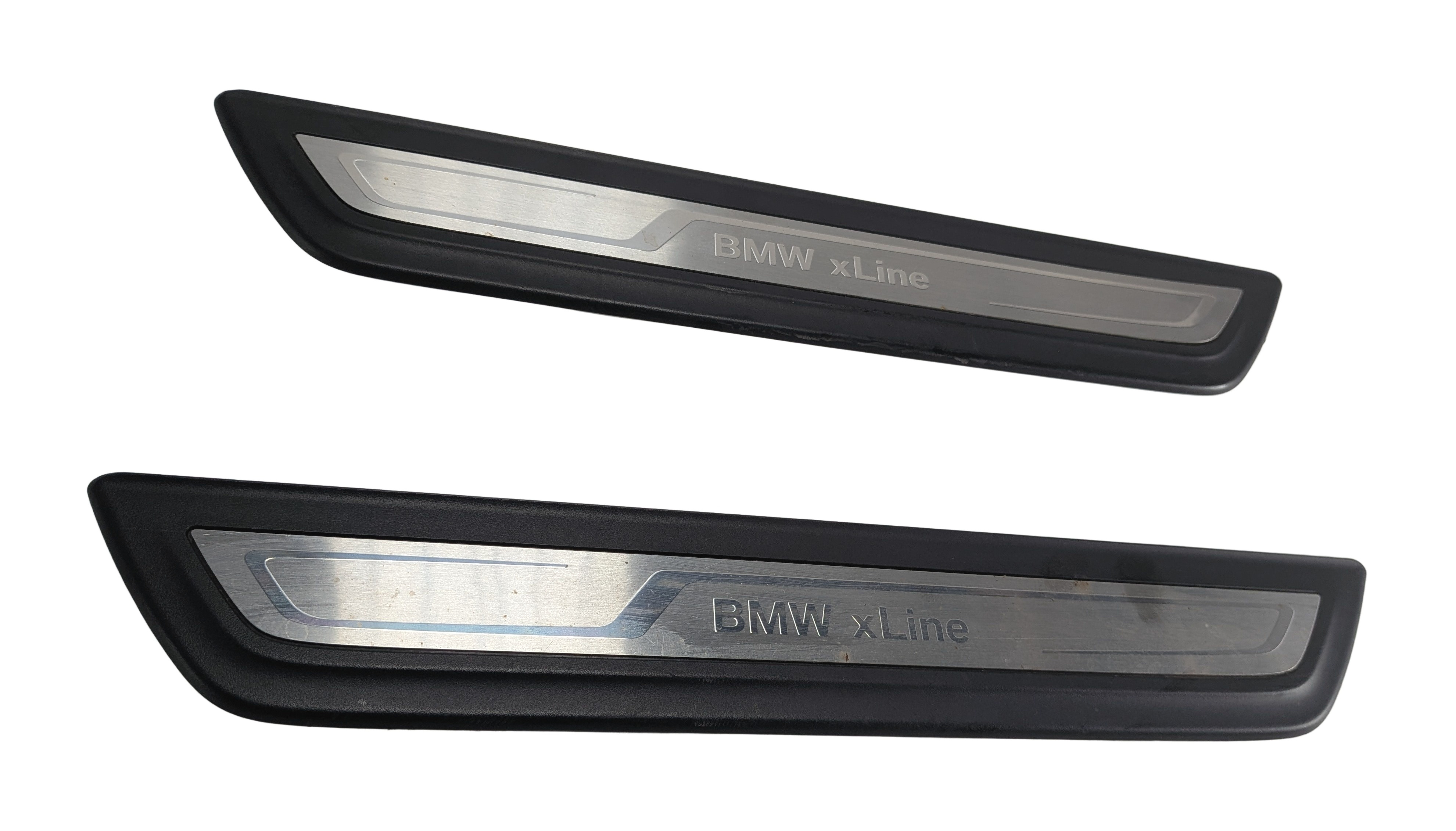 2016 BMW X3 (F25) FRONT LEFT/RIGHT DOOR SILL SCUFF PLATE TRIM XLINE SET/2 — exact item pictured