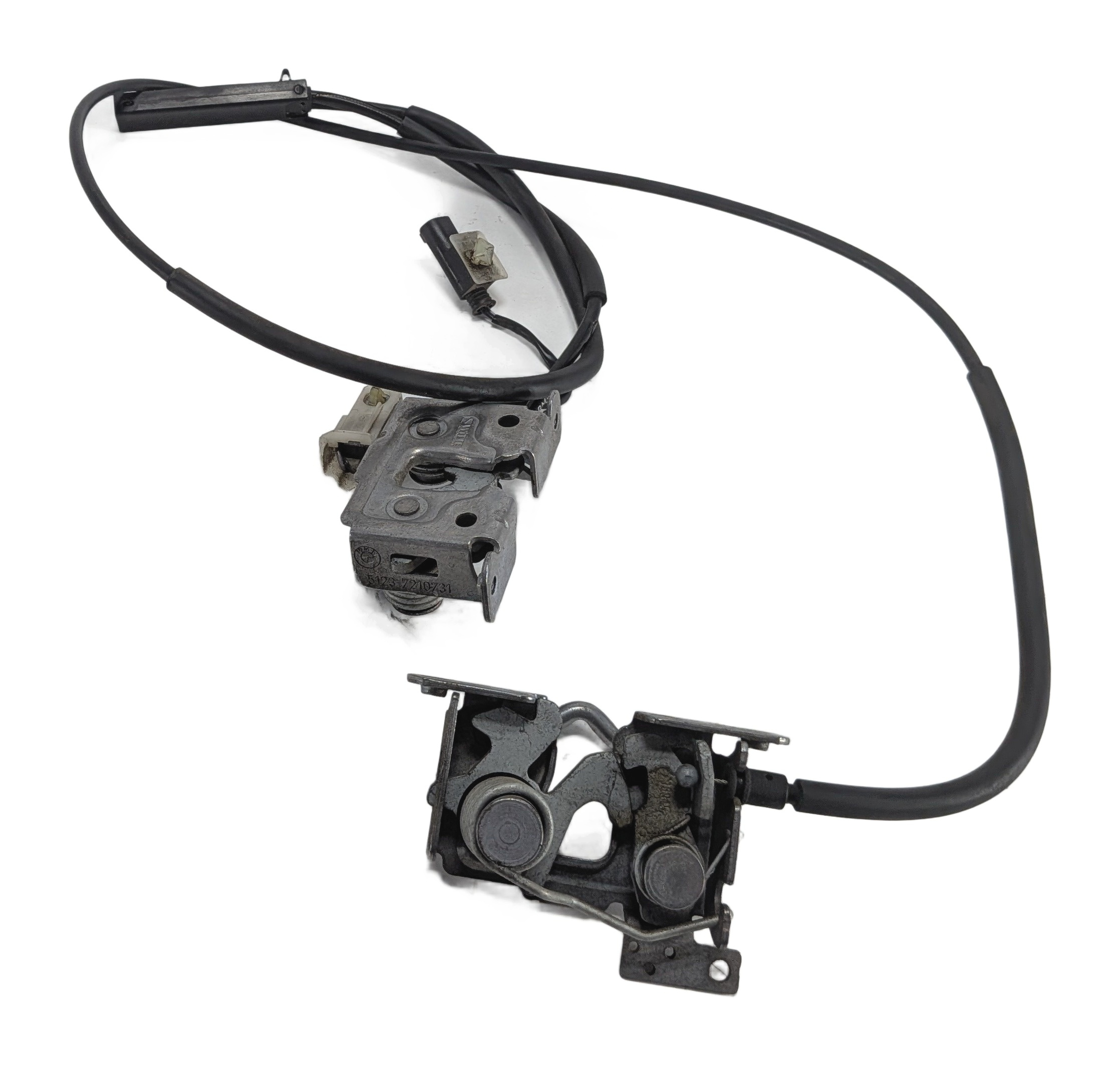 2016 BMW X3 (F25) FRONT HOOD LID LOCK LATCH RELEASE w/CABLE SET/2 — exact item pictured