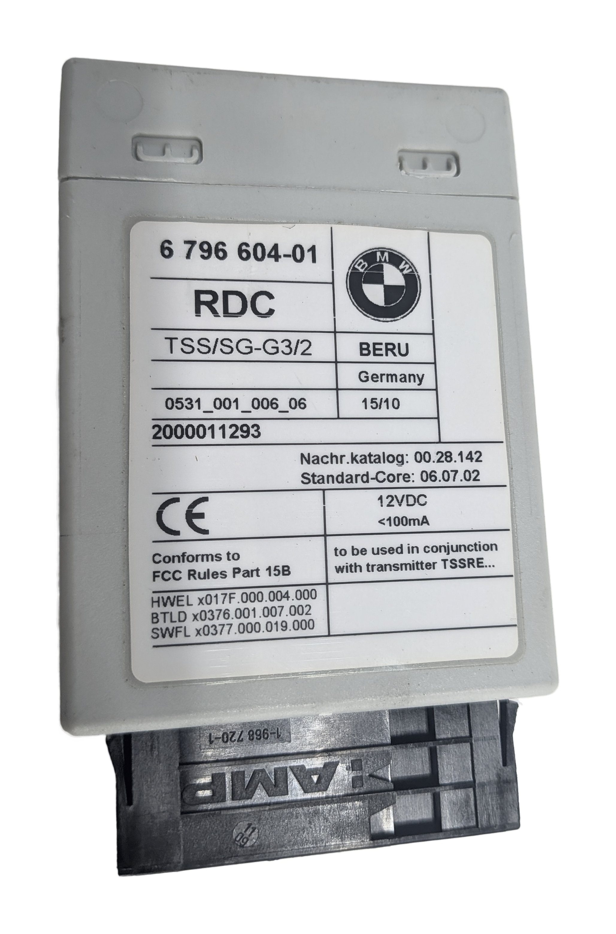 09-11 BMW 528i 535i 550i 740i 750i 760i (F01 F10) TPMS SENSOR RDC CONTROL MODULE — exact item pictured