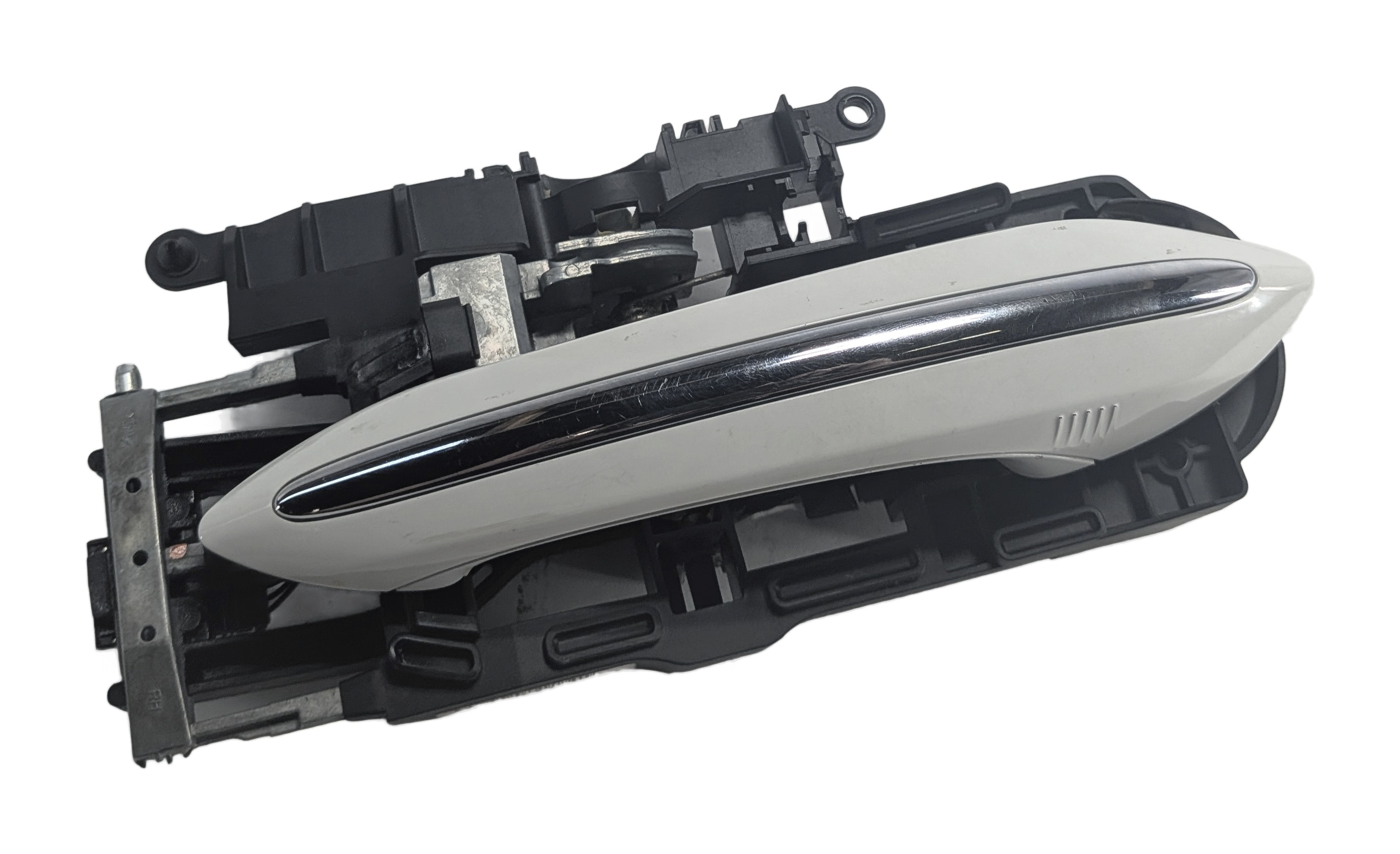 2009-2018 BMW 5 7 SERIES (F01 F02 F10) FRONT RIGHT COMFORT DOOR HANDLE (White) — exact item pictured