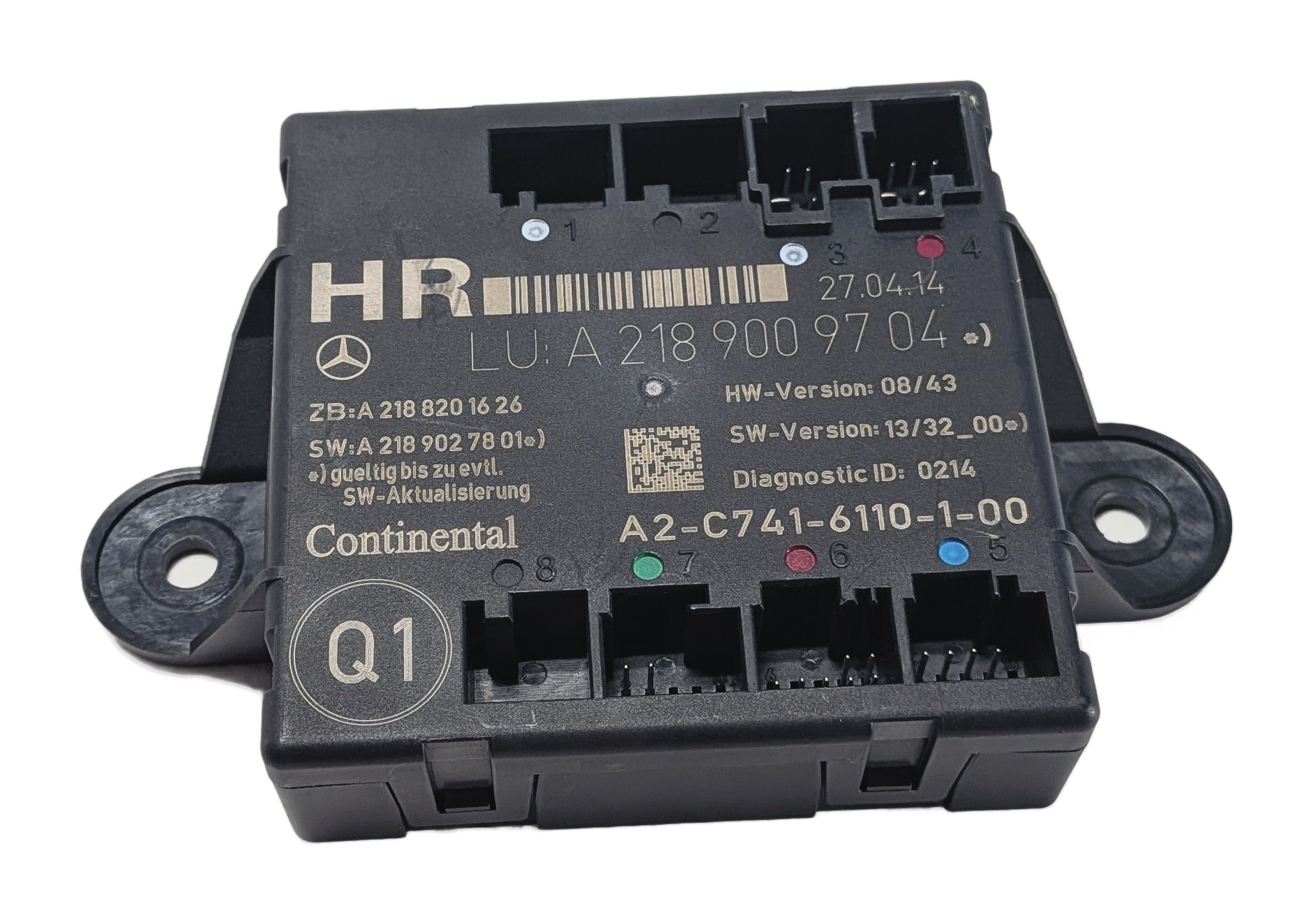 13-16 MERCEDES C E GLK W204 W212 X204 REAR RIGHT DOOR CONTROL MODULE COMPUTER — exact item pictured