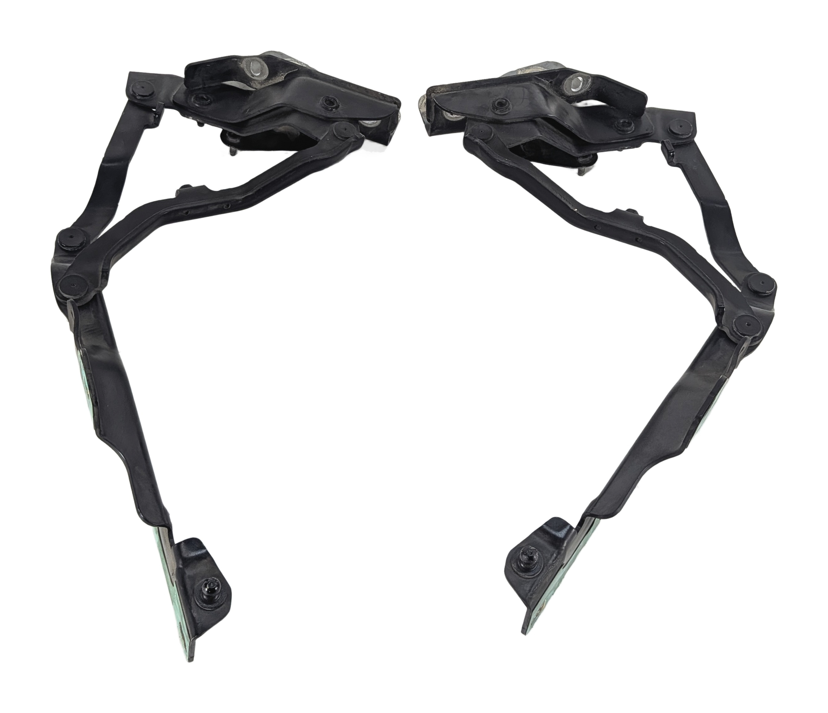 17-23 LAND ROVER DISCOVERY L462 FRONT LEFT & RIGHT HOOD HINGE SET (Black) — exact item pictured