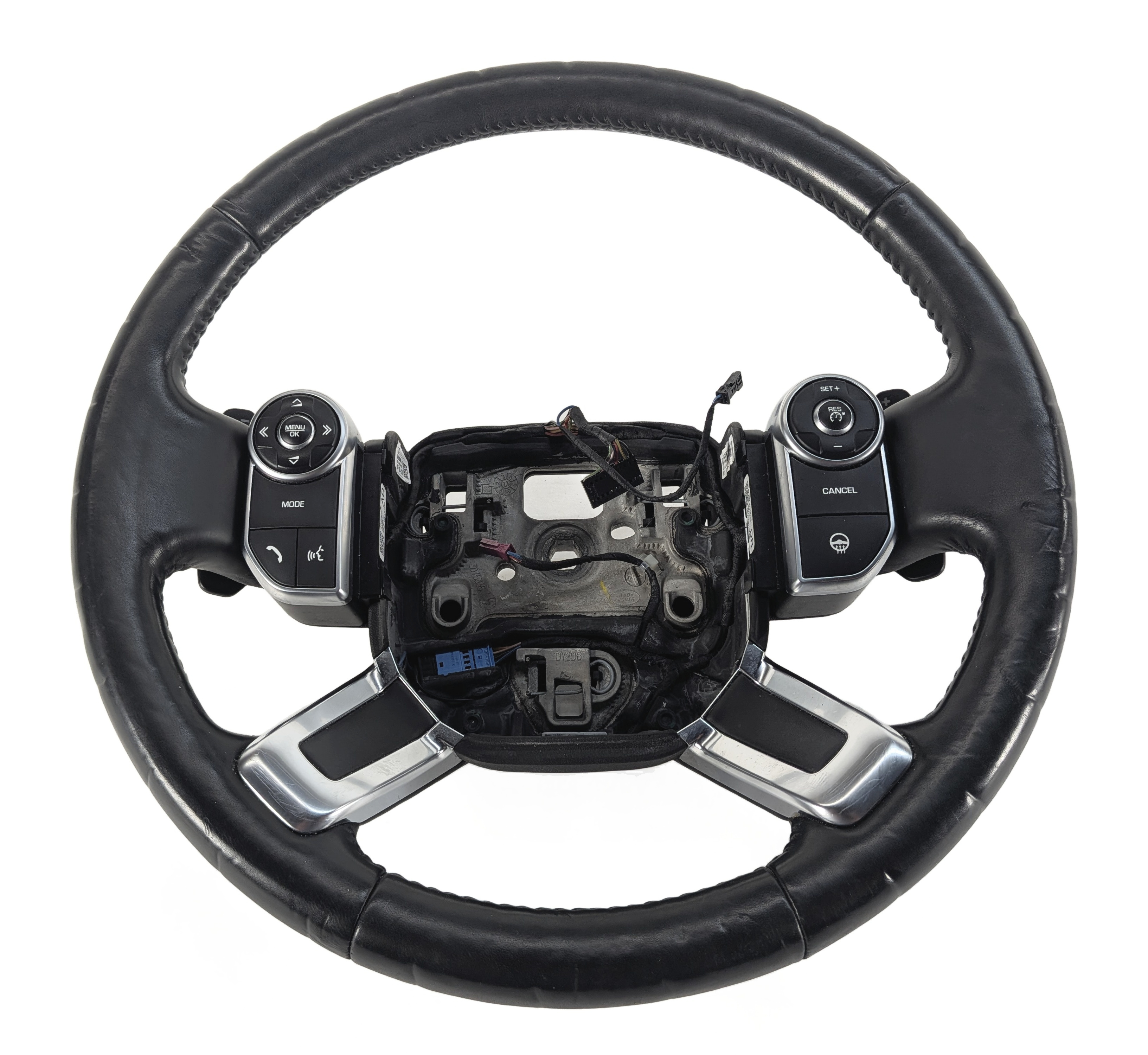 17-20 ROVER DISCOVERY (L462) HEATED STEERING w/SHIFT PADDLES GRAY STITCH (Black) — exact item pictured