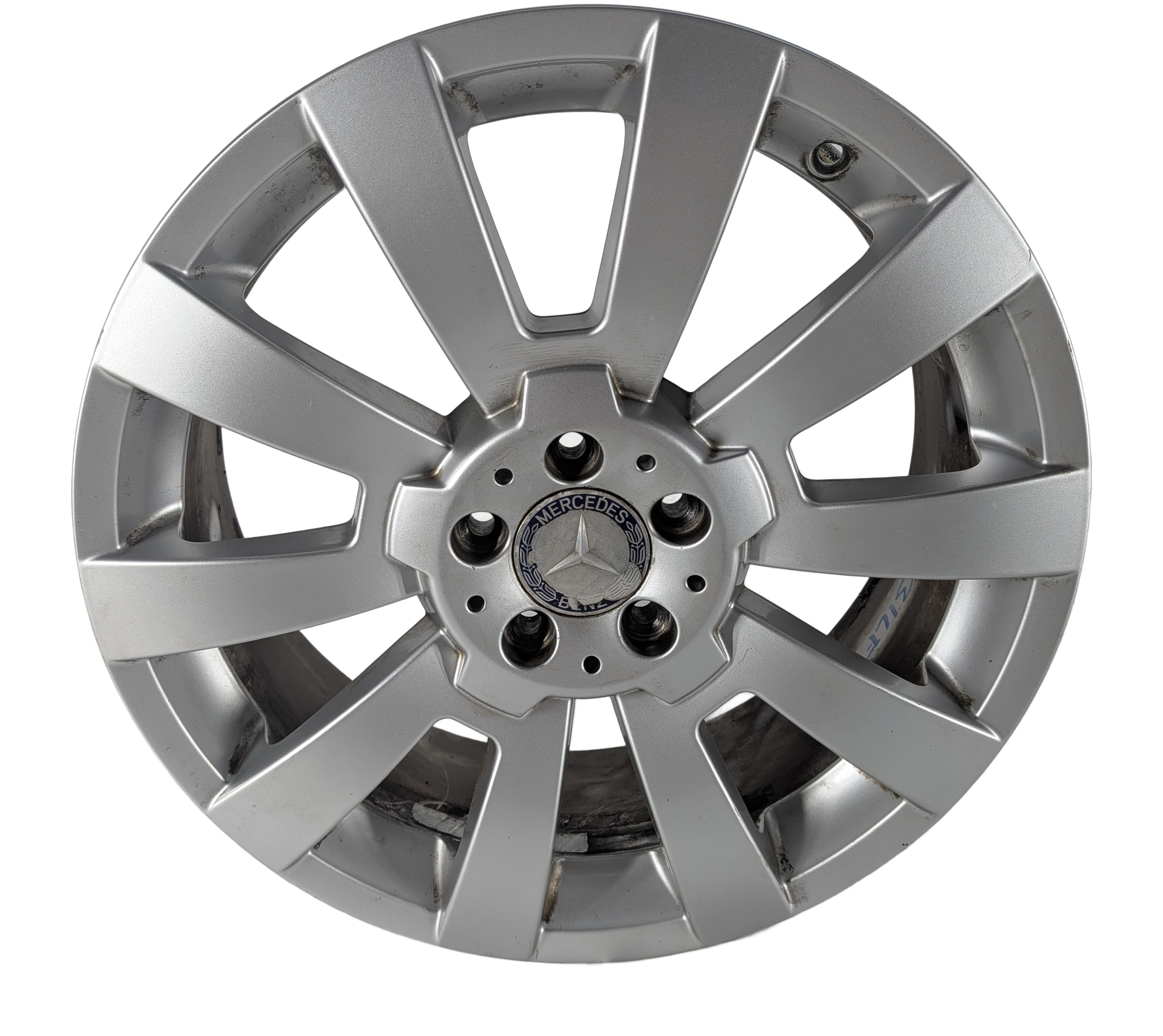 2010-2012 MERCEDES GLK350 (X204) 19x7.5 10 SPOKE SILVER ALLOY WHEEL RIM — exact item pictured