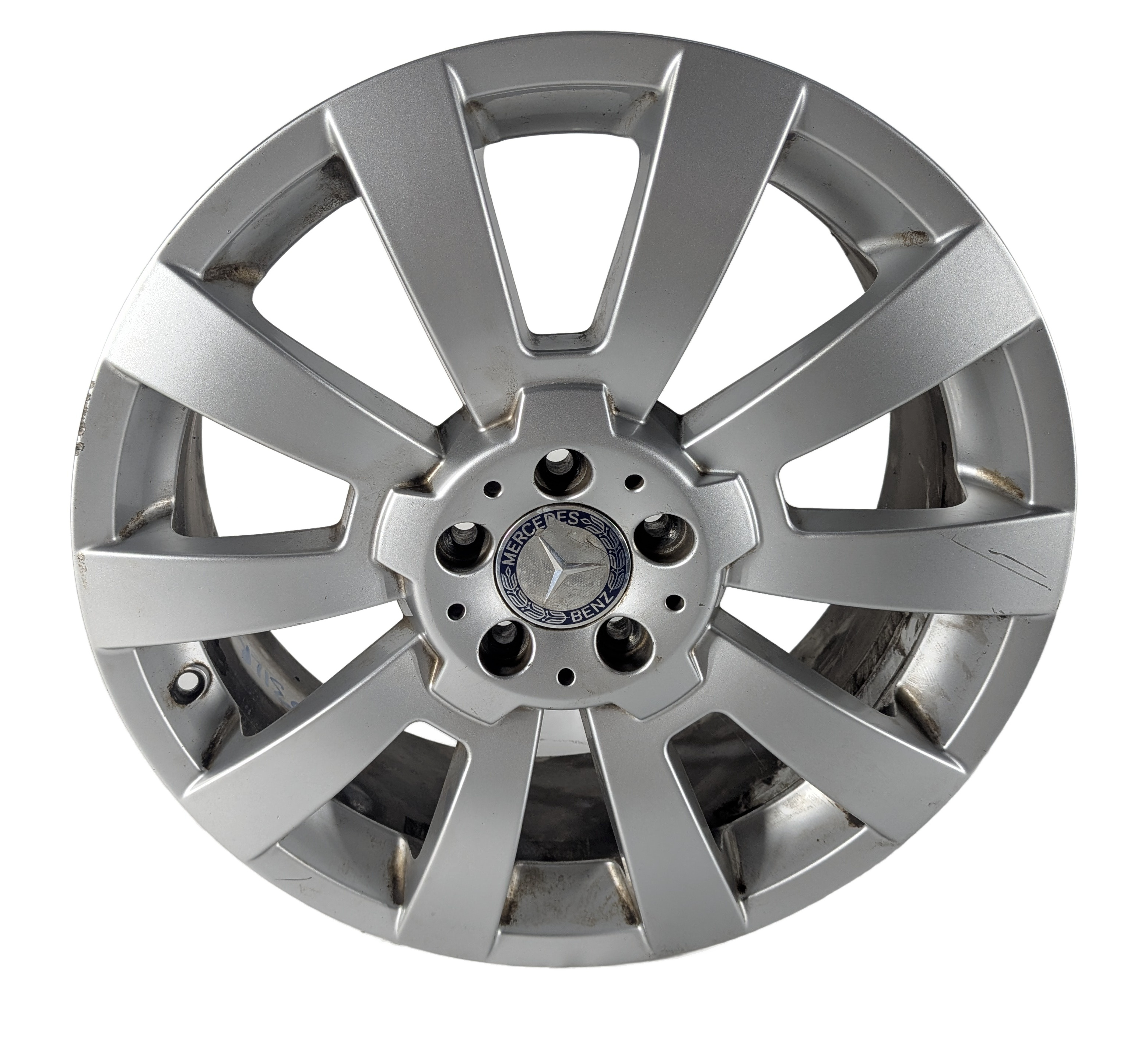 2010-2012 MERCEDES GLK350 (X204) 19x7.5 10 SPOKE SILVER ALLOY WHEEL RIM — exact item pictured