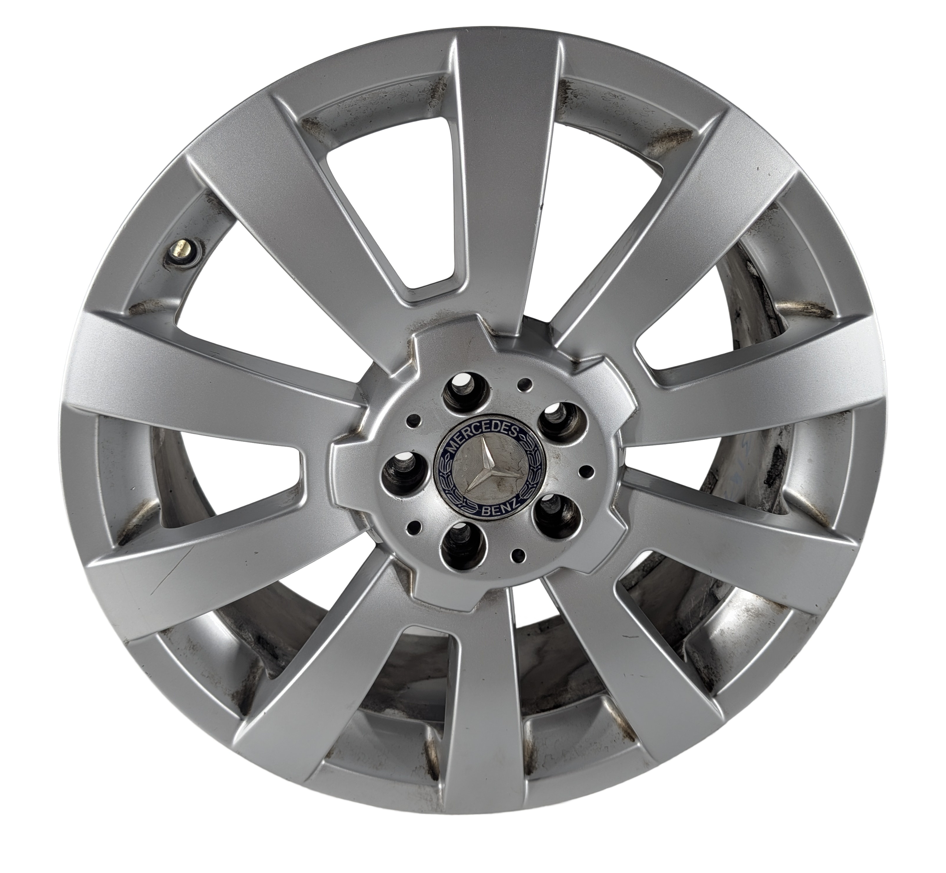 2010-2012 MERCEDES GLK350 (X204) 19x7.5 10 SPOKE SILVER ALLOY WHEEL RIM — exact item pictured