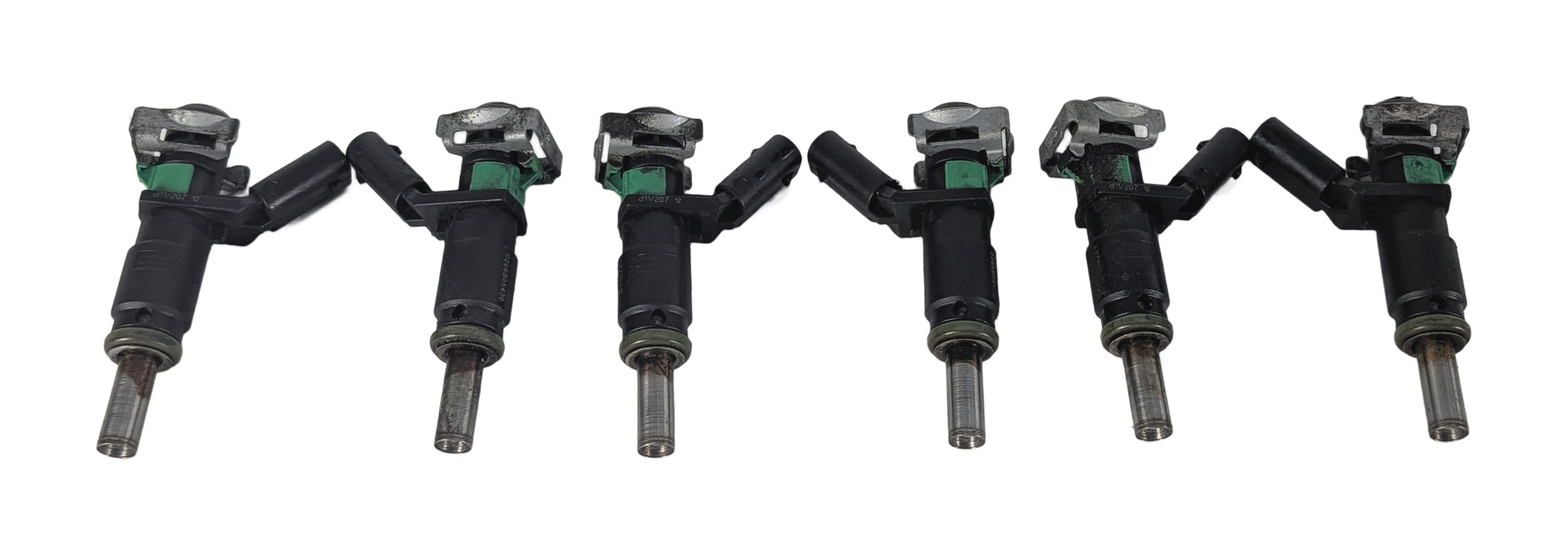 10-13 MERCEDES C300 C350 E350 GLK S400 (W204 W211 W221 X204) FUEL INJECTOR SET 6 — exact item pictured