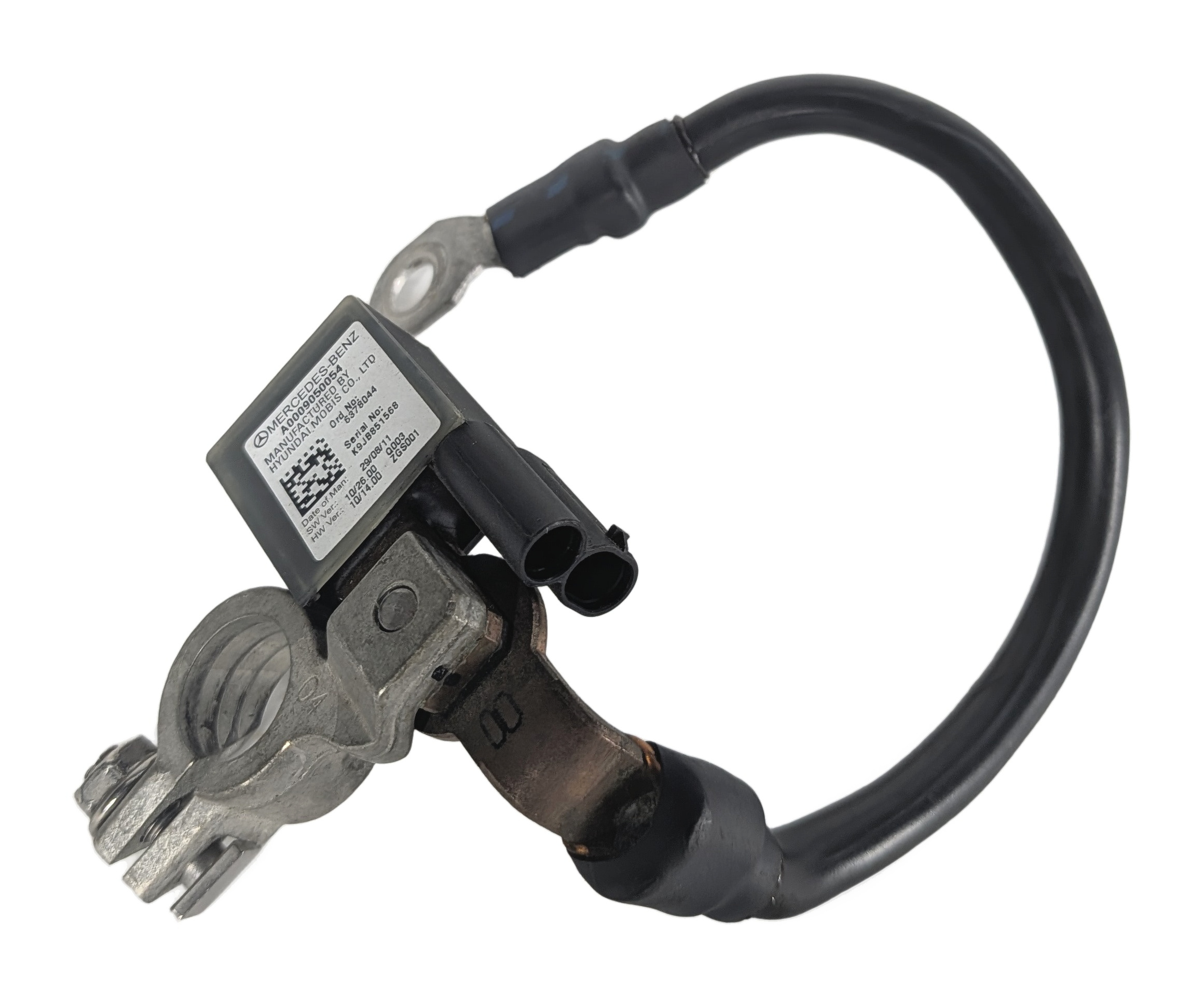 2012 MERCEDES GLK350 (X204) 3.5L NEGATIVE GROUND BATTERY CABLE w/ SENSOR — exact item pictured