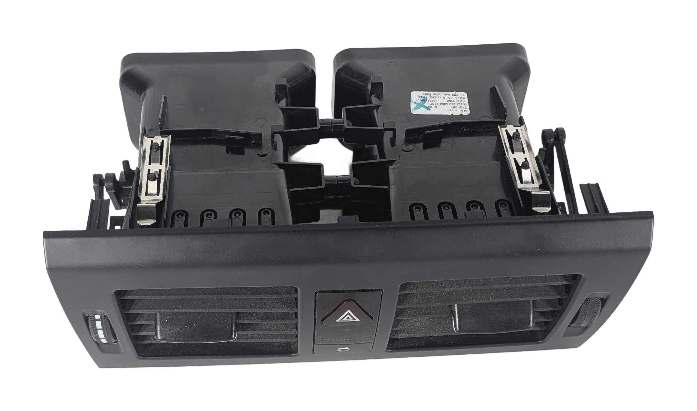 2012 MERCEDES GLK350 (X204) FRONT CENTER DASH HEAT AIR AC VENT w/HAZARD (Black) — exact item pictured