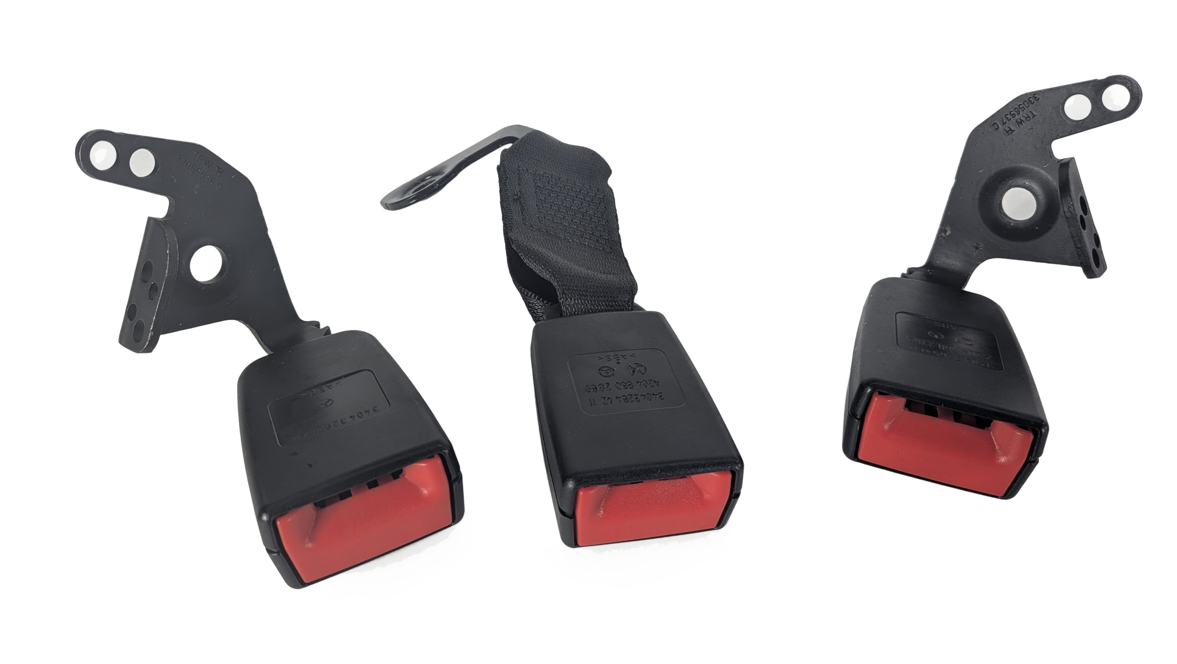 2012 MERCEDES GLK350 (X204) REAR SEAT SEATBELT BUCKLE RECEIVER SET/3 (Black) — exact item pictured
