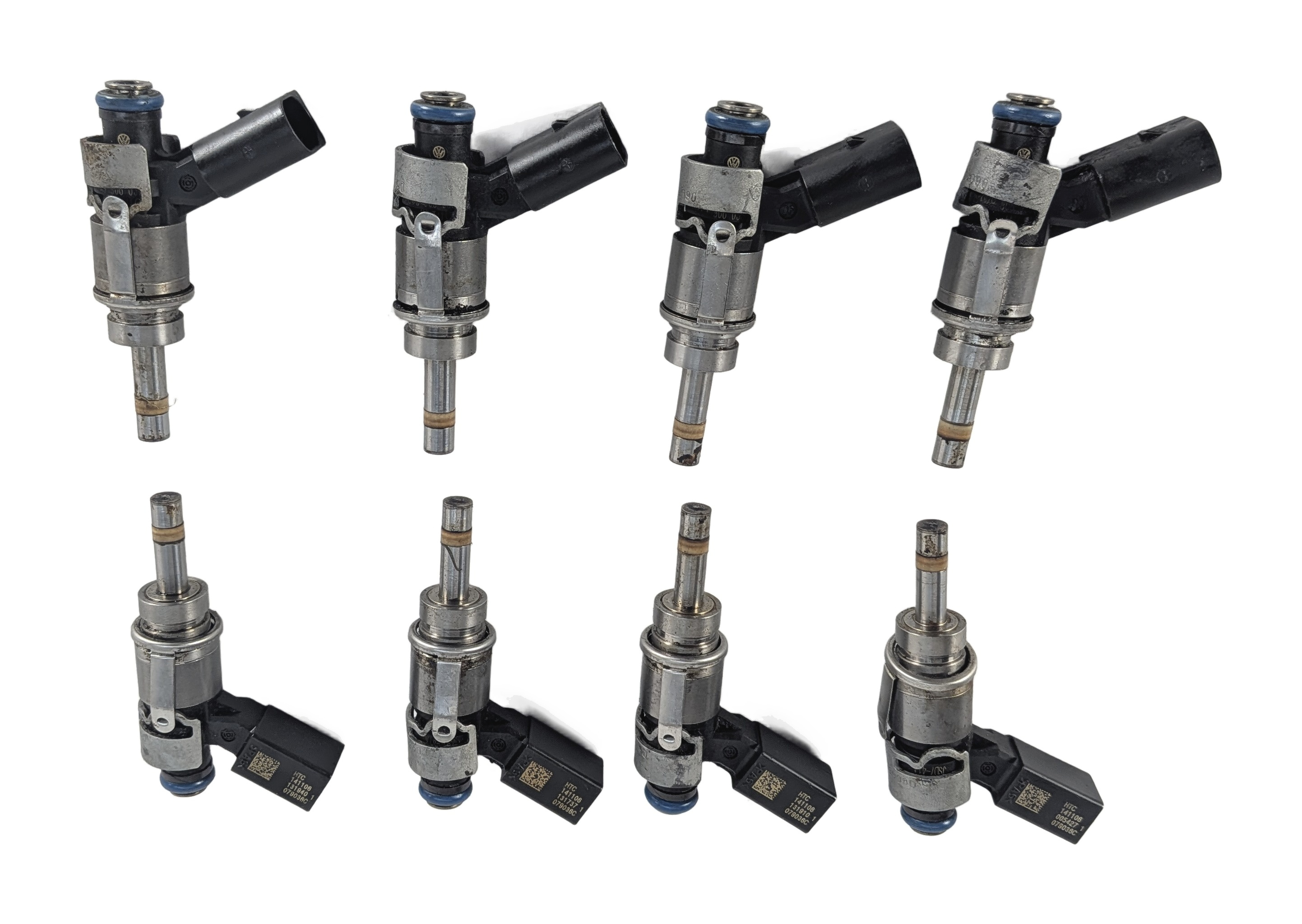 07-13 AUDI A6 A8 Q7 S5 R8 (B8 8K 8T 4S) 4.2L 5.2L TFSI ENGINE FUEL INJECTOR SET8 — exact item pictured