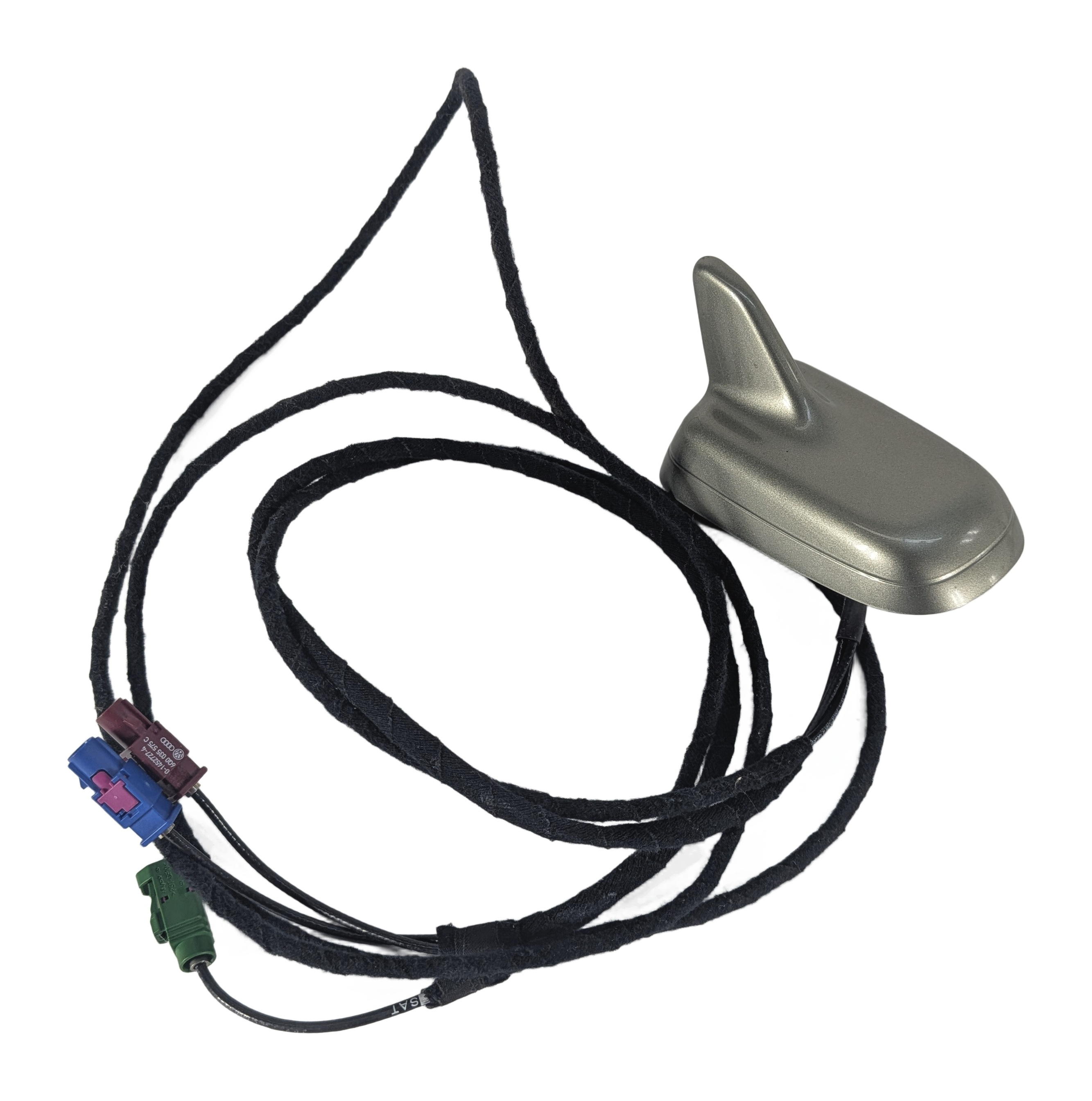 2007-2009 AUDI Q7 (4L) RADIO STEREO ANTENNA SHARK FIN ANTENNA (PHANTOM BLACK L8) — exact item pictured