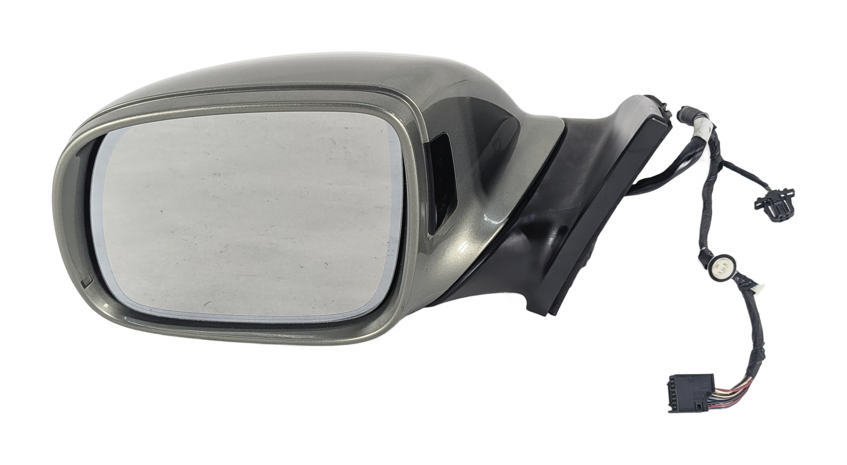 2007-2009 AUDI Q7 (4L) LEFT DRIVER P-FOLD BLIND SPOT MEMORY DOOR MIRROR (Green) — exact item pictured