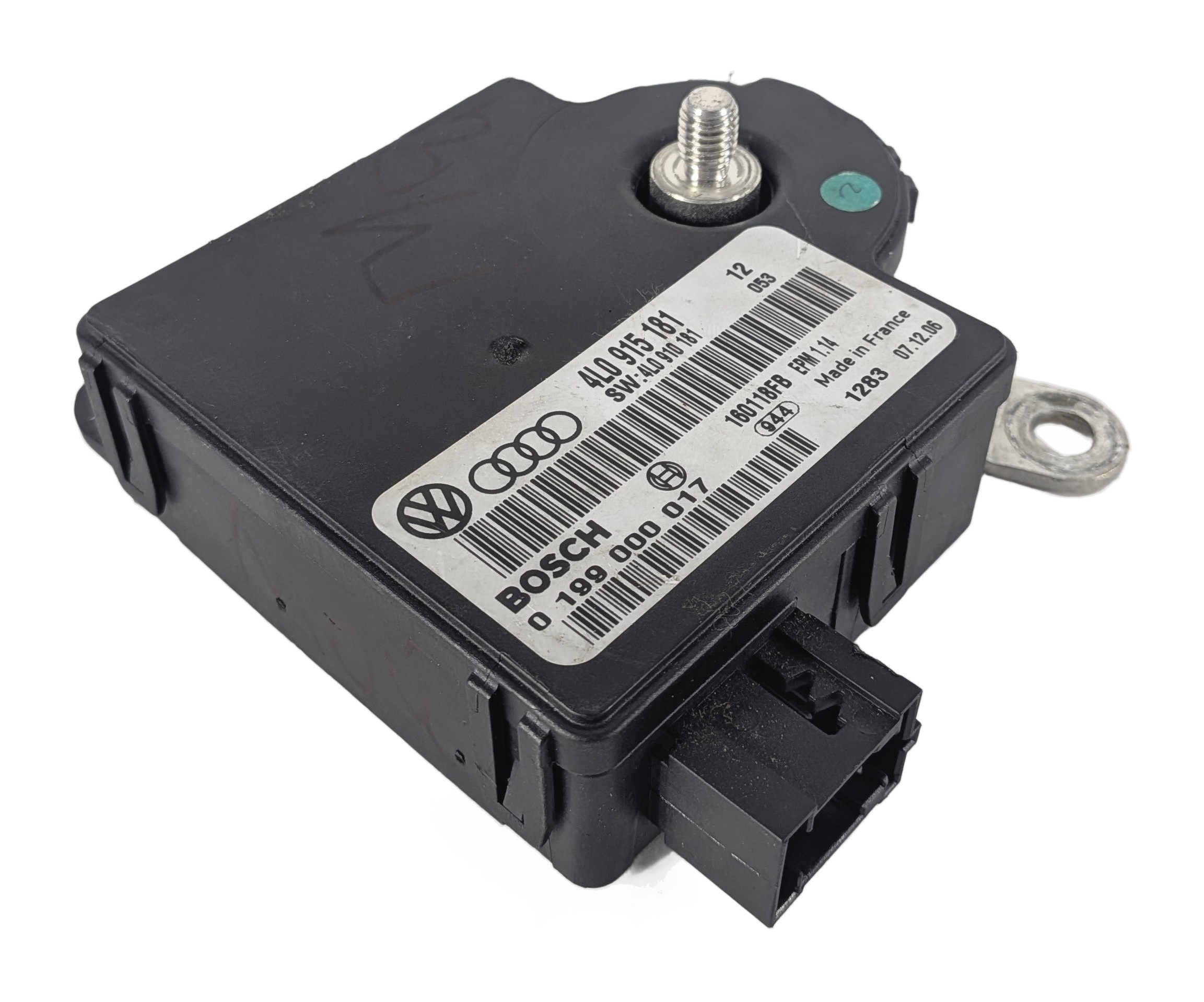 2007 AUDI Q7 (4L) BATTERY VOLTAGE MONITORING CONTROL MODULE COMPUTER — exact item pictured