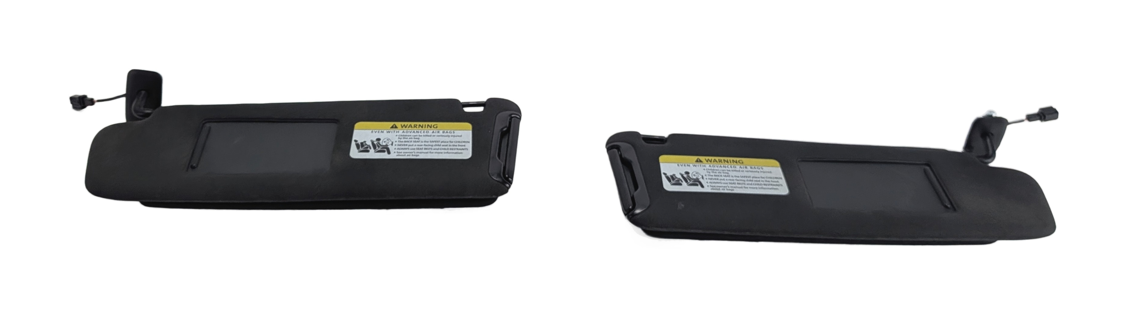 2007-2015 AUDI Q7 (4L) FRONT LEFT & RIGHT SUN VISOR SUNVISOR SHADE SET (Black) — exact item pictured