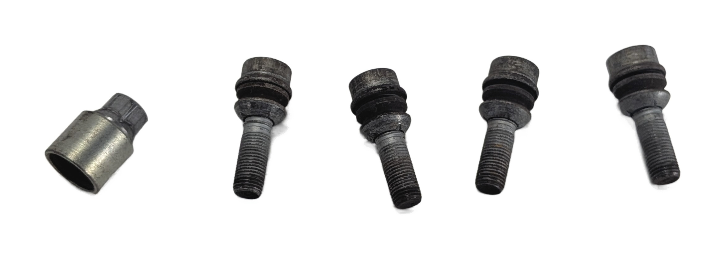 2015 AUDI Q7 (4L) LOCKING WHEEL LUG BOLT LOCK SET/4 w/KEY — exact item pictured