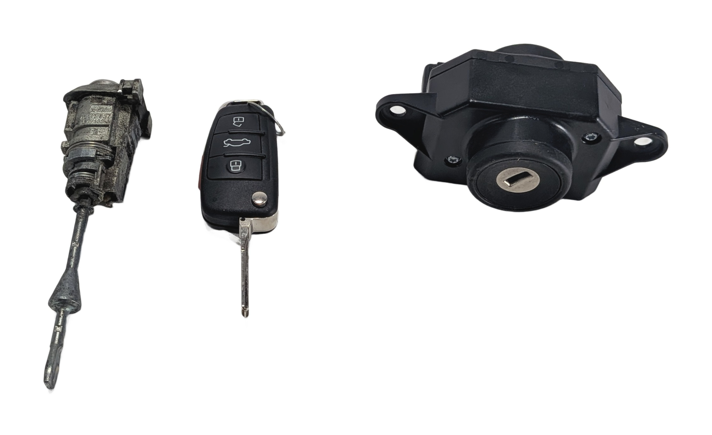 2015 AUDI Q7 (4L) IGNITION STARTER SWITCH DOOR LOCK CYLINDER w/KEY — exact item pictured