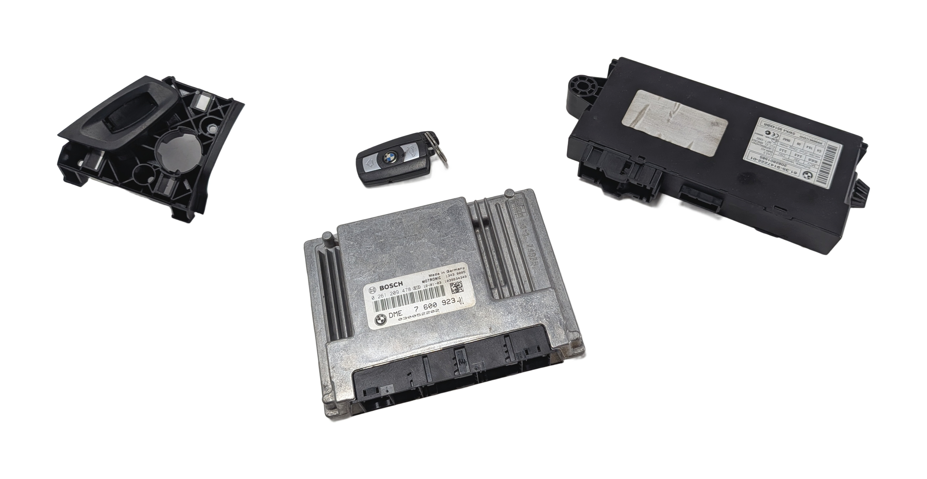 07-10 BMW 550i 650i 750i 750Li X5 4.8L DME CAS KEY IGNITION MODULE SET — exact item pictured