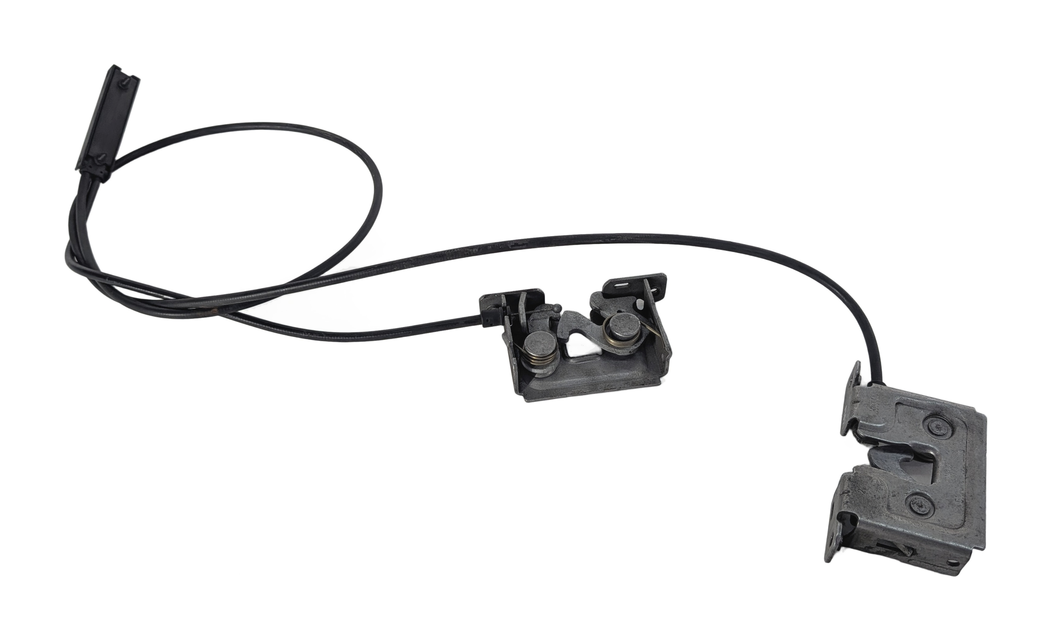 08 BMW 335I (E90) FRONT HOOD LID LOCK LATCH w/CABLE SET/2 — exact item pictured