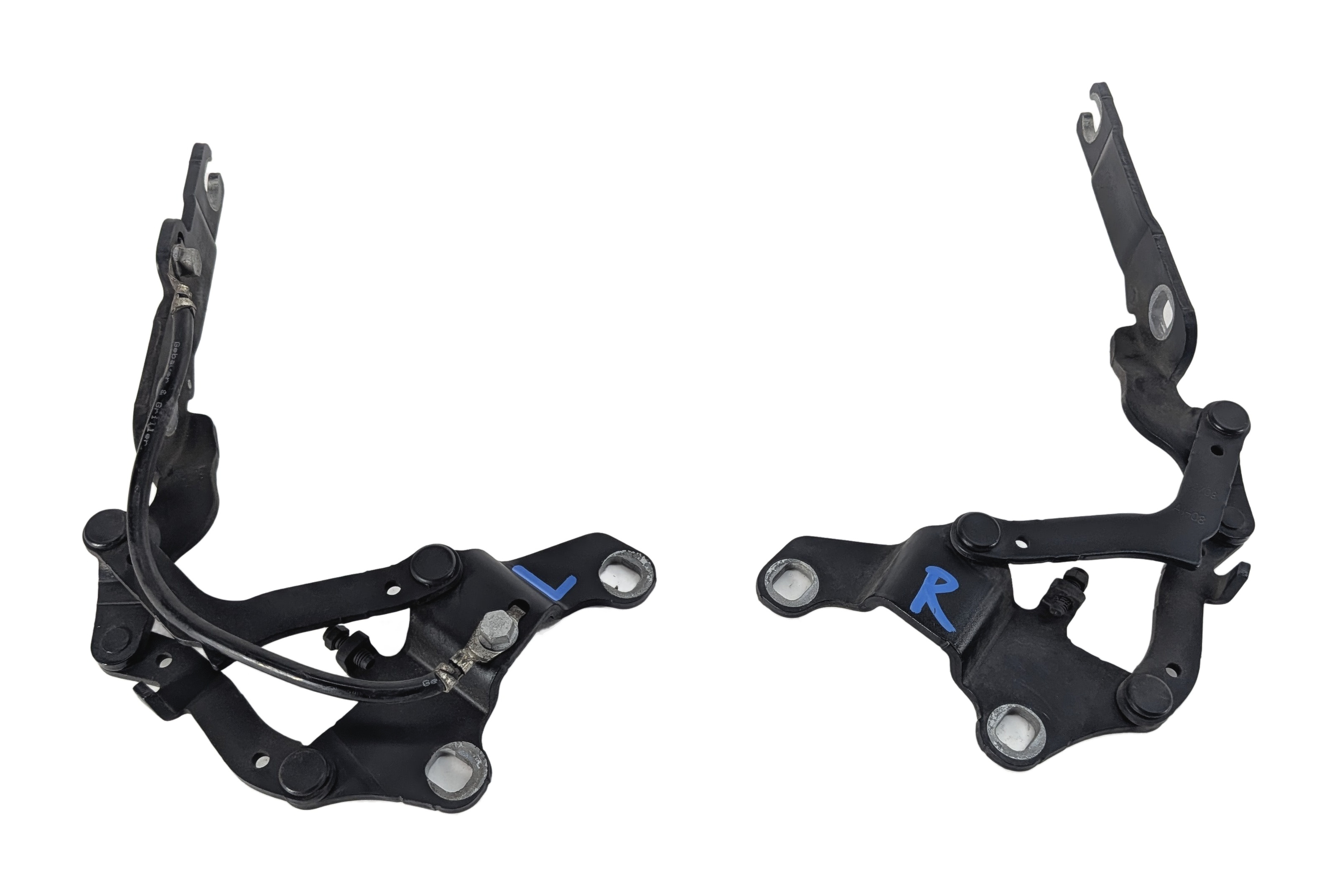 06-12 BMW 3 SERIES M3 (E90 E91 E92 E93) HOOD HINGE LEFT/RIGHT SET/2 — exact item pictured