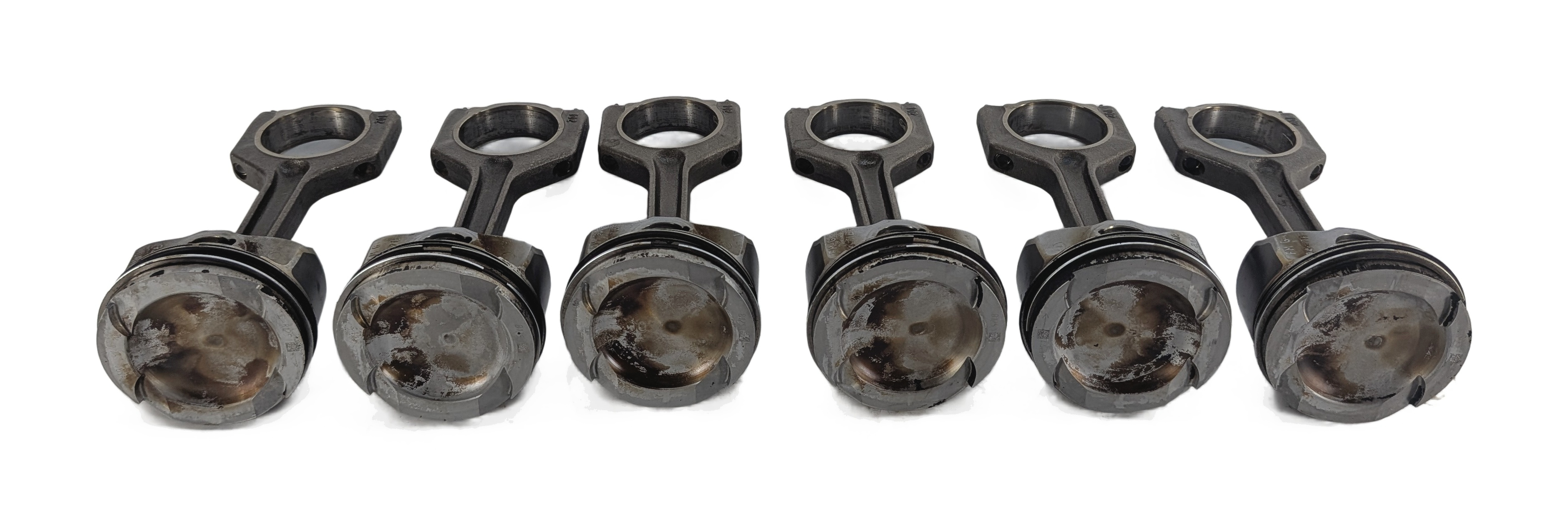 07-10 BMW 135i 335i 535i X6 Z4 E87 E60 E71 E89 3.0L N54 TURBO PISTON & ROD SET/6 — exact item pictured