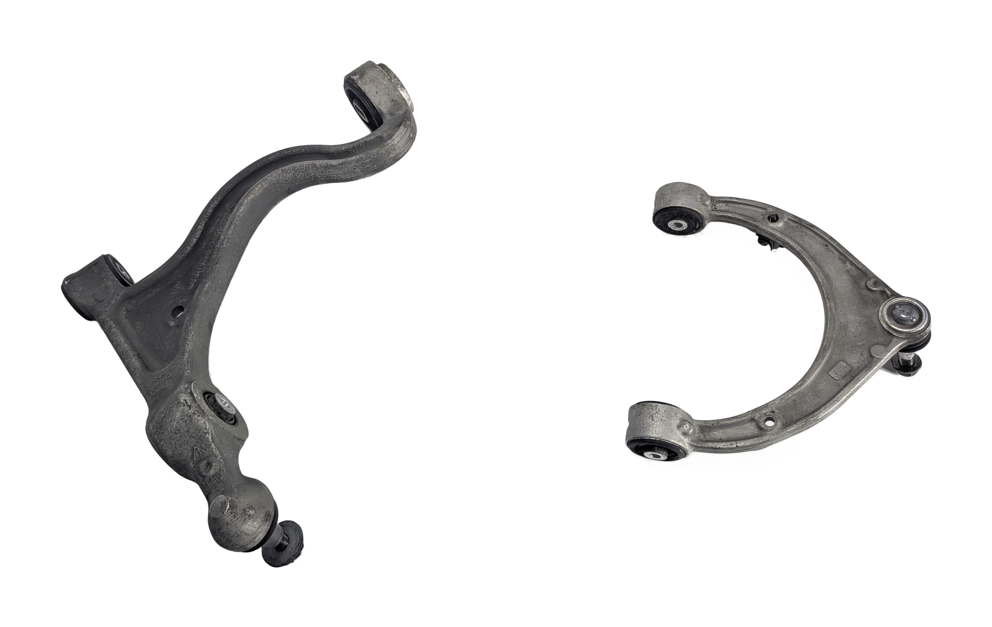 2010-2013 PORSCHE PANAMERA (970 G1) FRONT RIGHT UPPER & LOWER CONTROL ARM SET-2 — exact item pictured