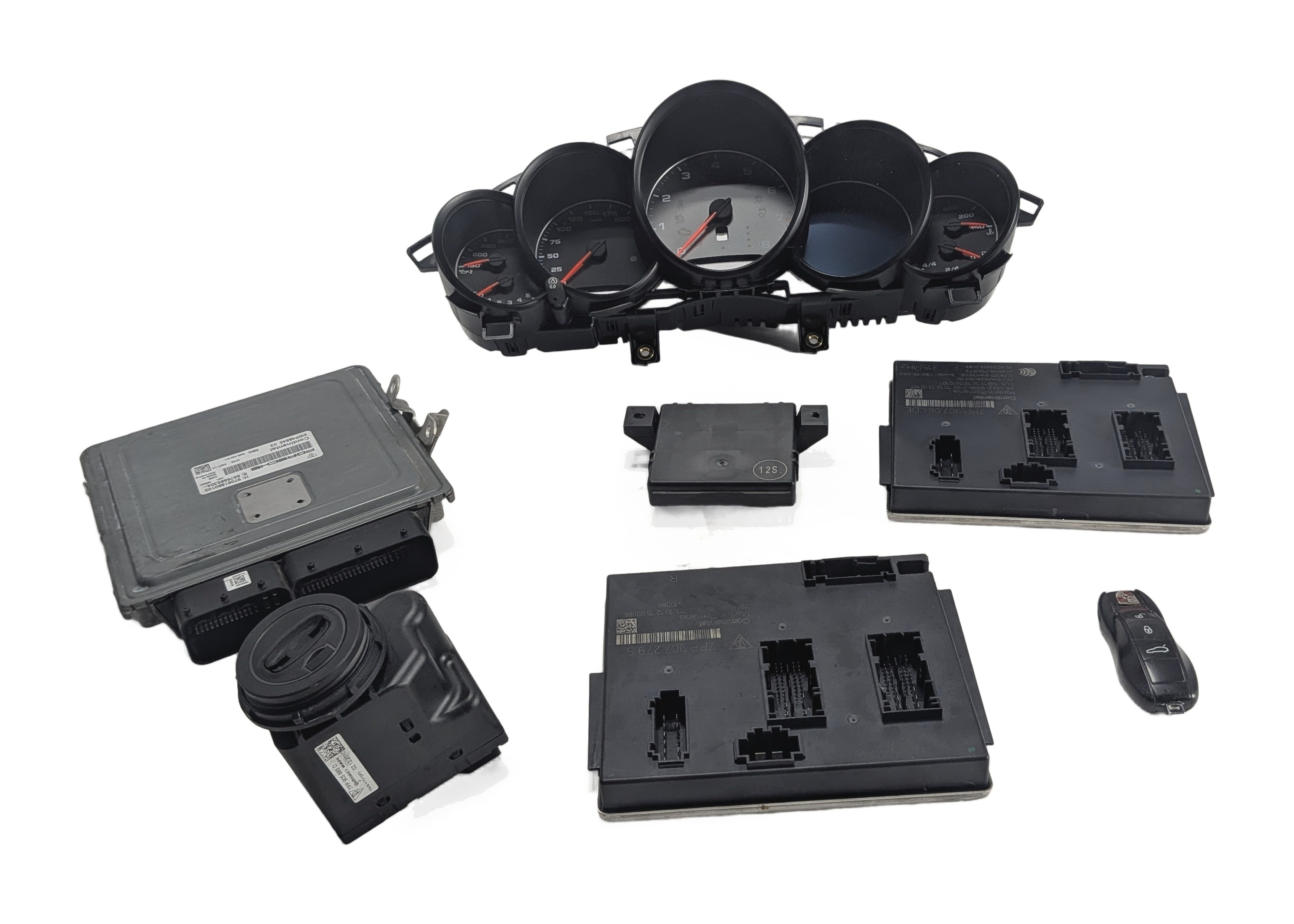 2010-2015 PORSCHE PANAMERA (970 G1) 4.8L M48.20 ECM CLUSTER GATEWAY BCM KEY SET — exact item pictured
