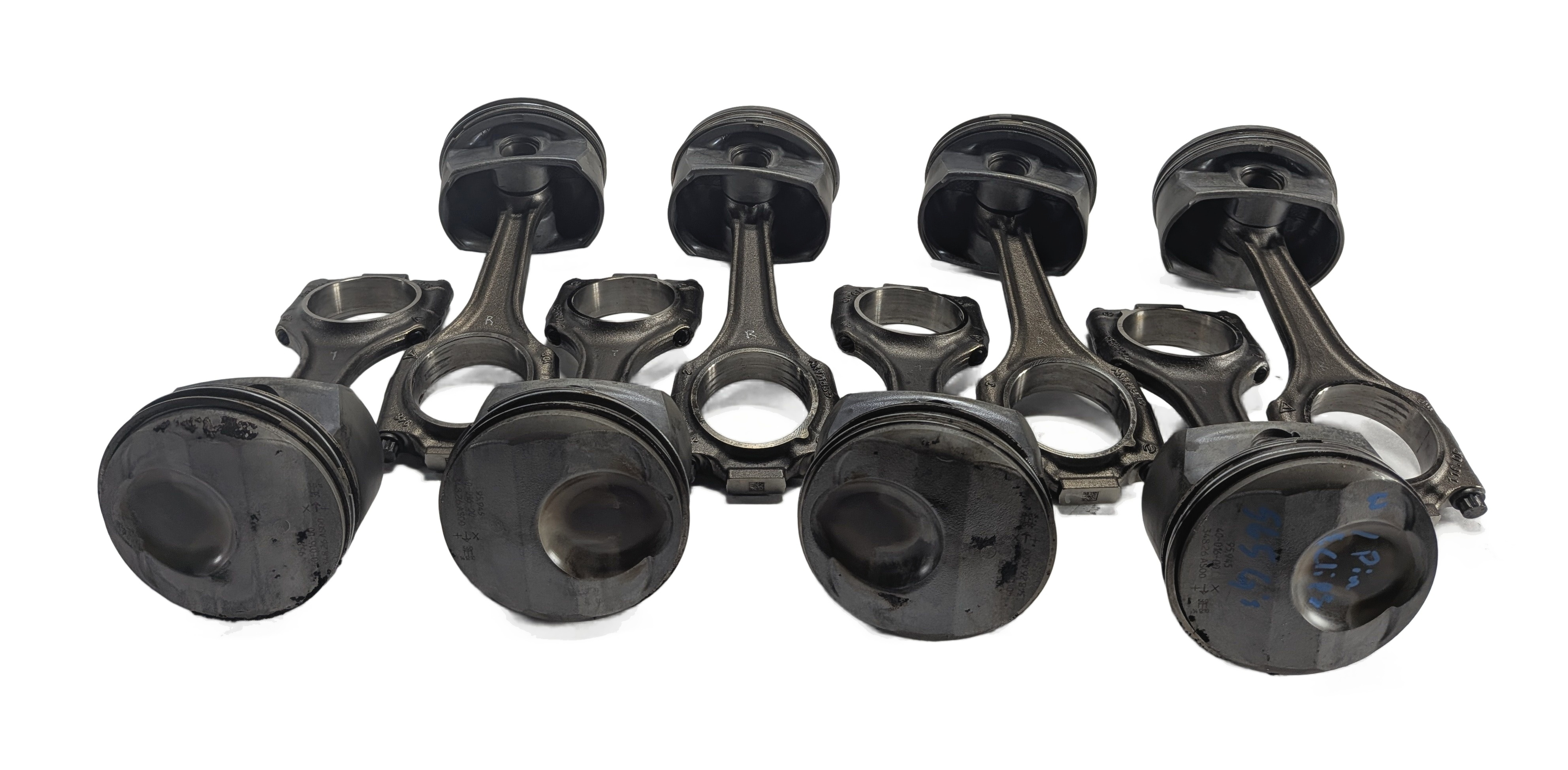 08-12 PORSCHE CAYENNE PANAMERA (958 970) 3.6L M46 4.8L M48 ENGINE PISTON SET/8 — exact item pictured