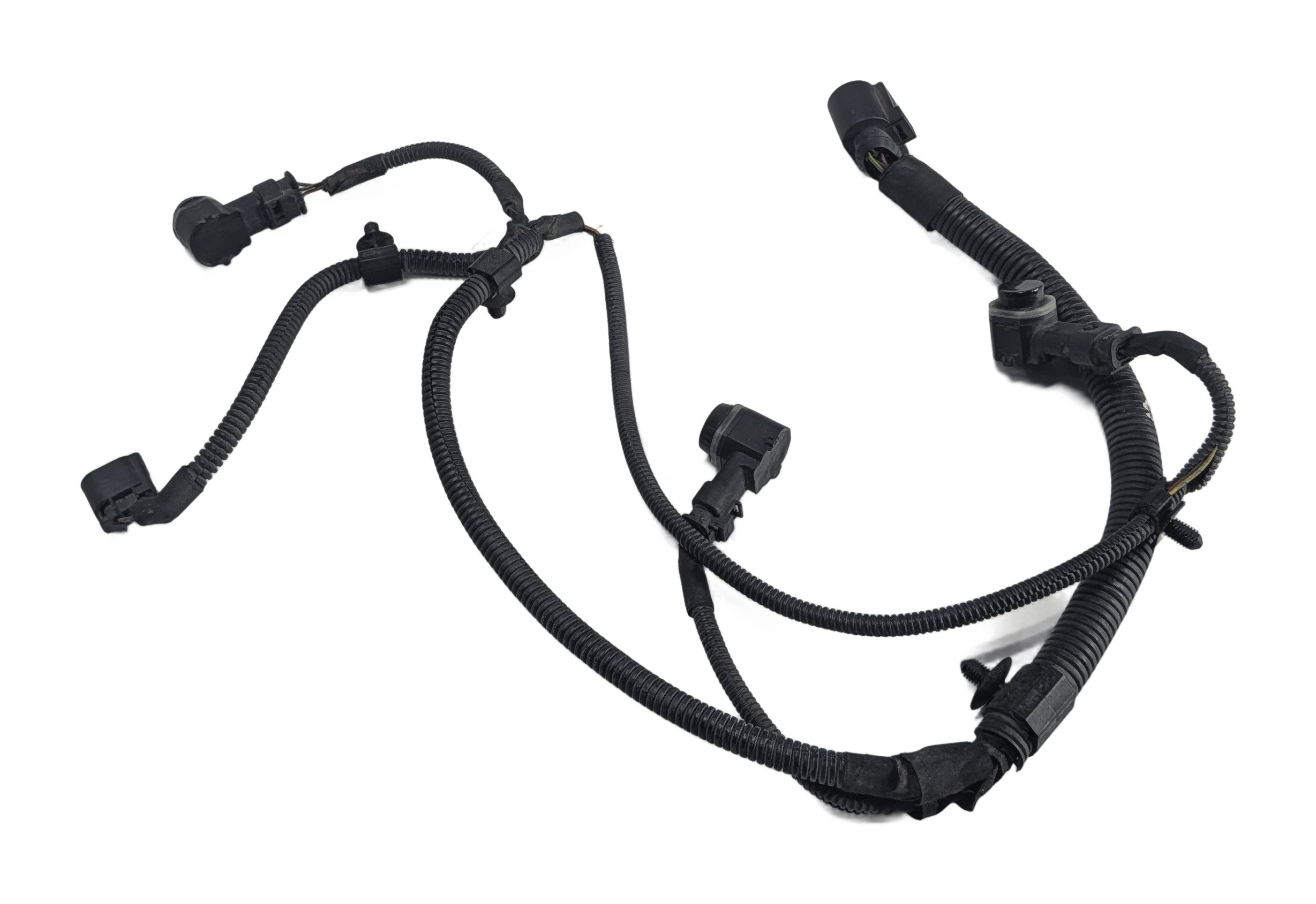 2011 PORSCHE PANAMERA (970) FRONT PARK ASSIST PDC SENSOR SET w/ HARNESS (Black) — exact item pictured