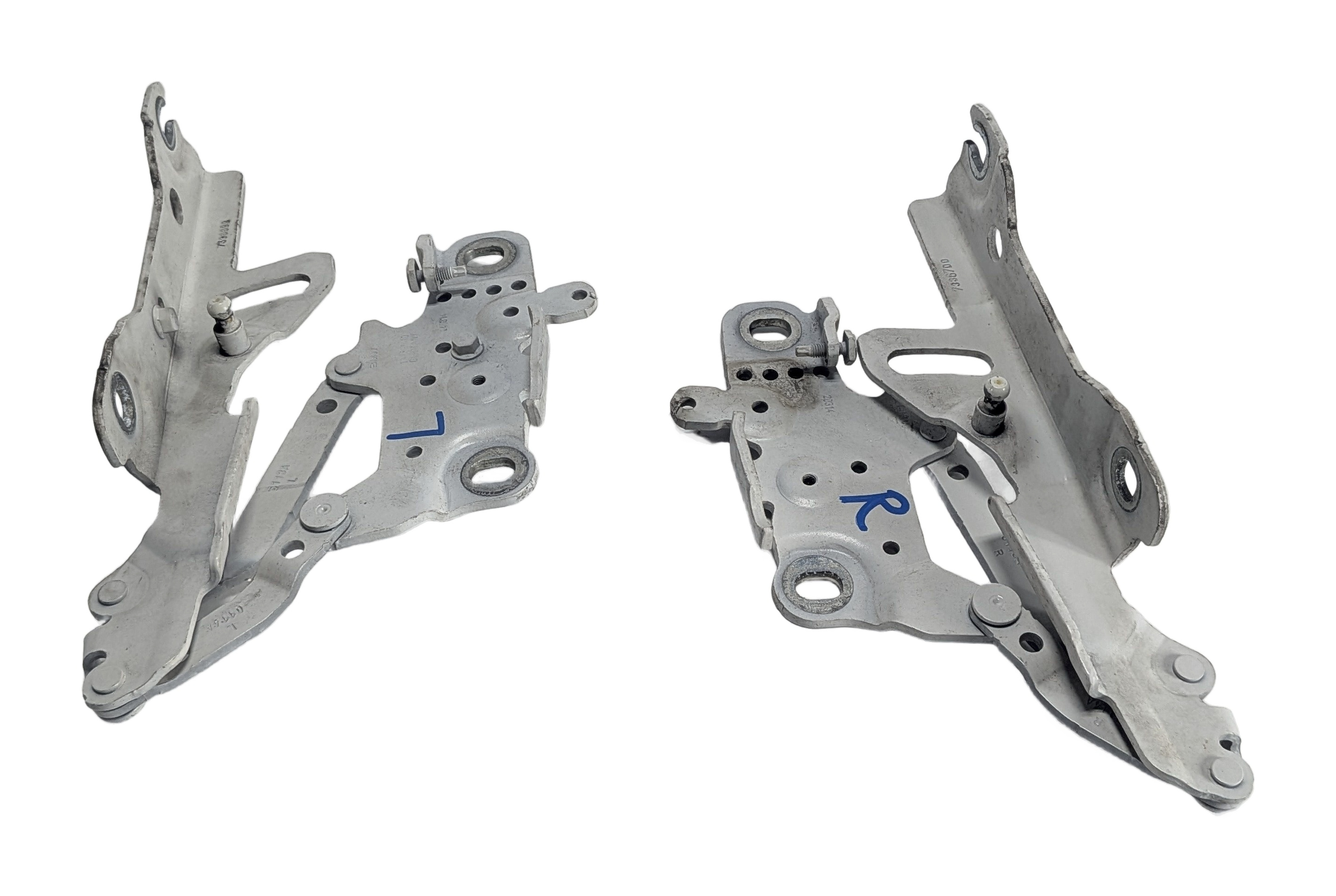 12-21 BMW 2 3 4 SERIES (F22 F30 F32 F34) LEFT & RIGHT HOOD HINGE SET 2 (White) — exact item pictured