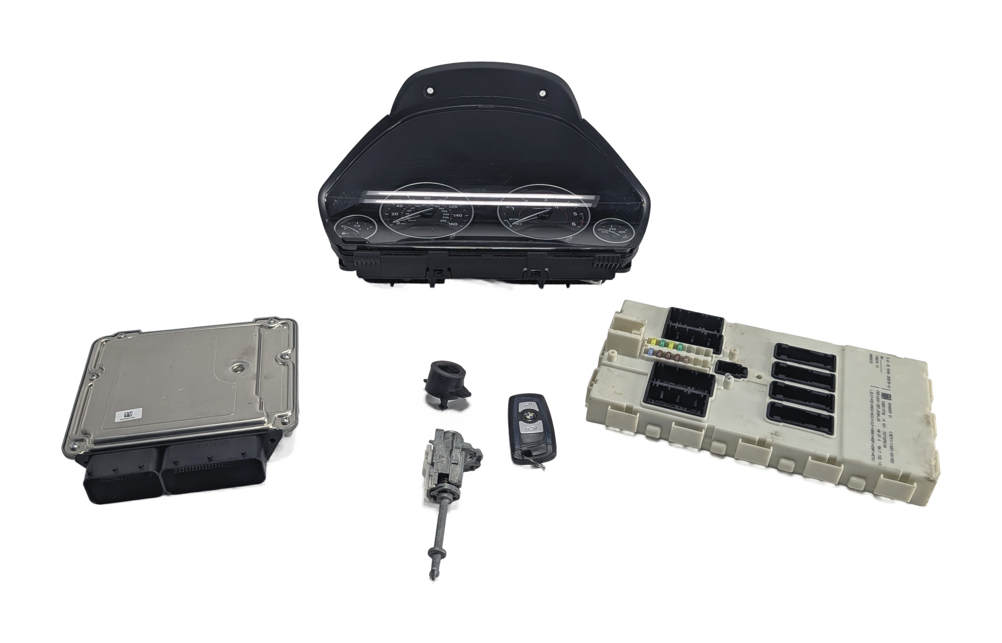 14-17 BMW 328i X3 (F25 F30) 2.0L N47T DIESEL ECM DME IMMOBILIZER MODULE KEY SET — exact item pictured