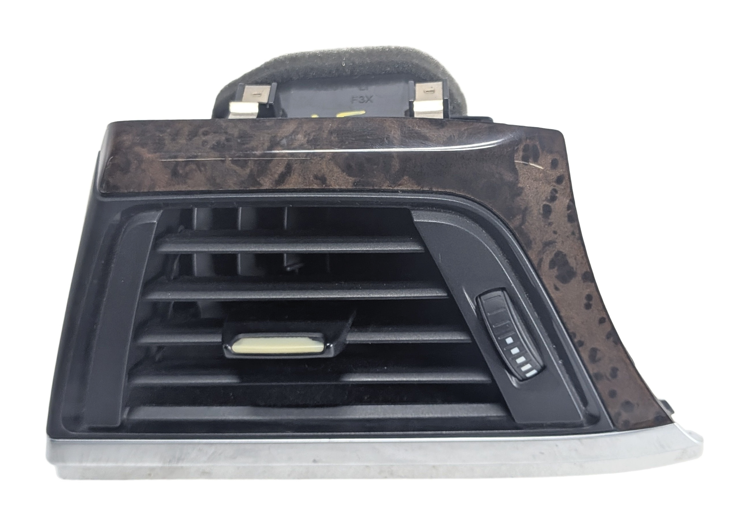 2014 BMW 328D (F30) FRONT LEFT DRIVER DASH HEAT AIR AC VENT w/WOOD TRIM (Walnut) — exact item pictured