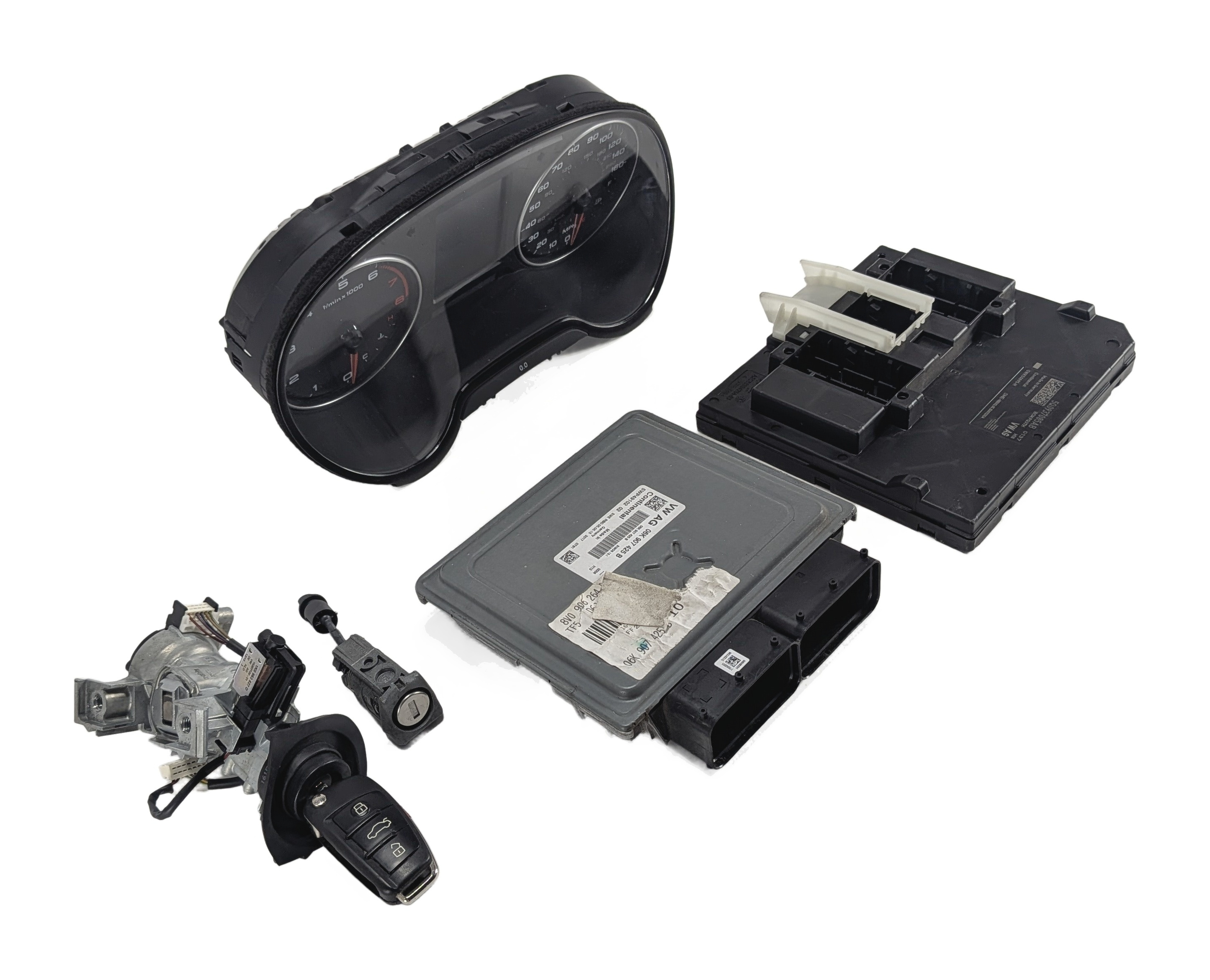 2015-2017 VW GOLF / AUDI A3 (8V) 1.8L (CNSB) ECM IMMOBILIZER CLUSTER BCM KEY SET — exact item pictured