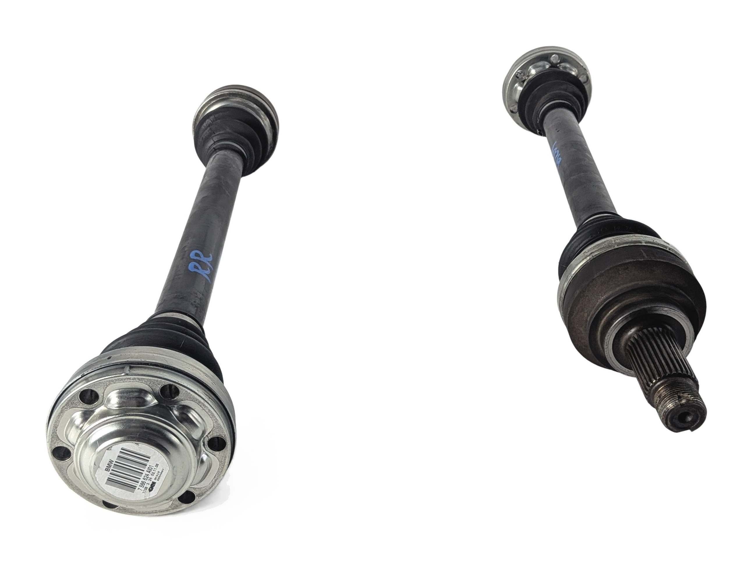 2007 BMW 335I (E90) REAR LEFT/RIGHT AXLE CV DRIVE HALF SHAFT SET/2 — exact item pictured