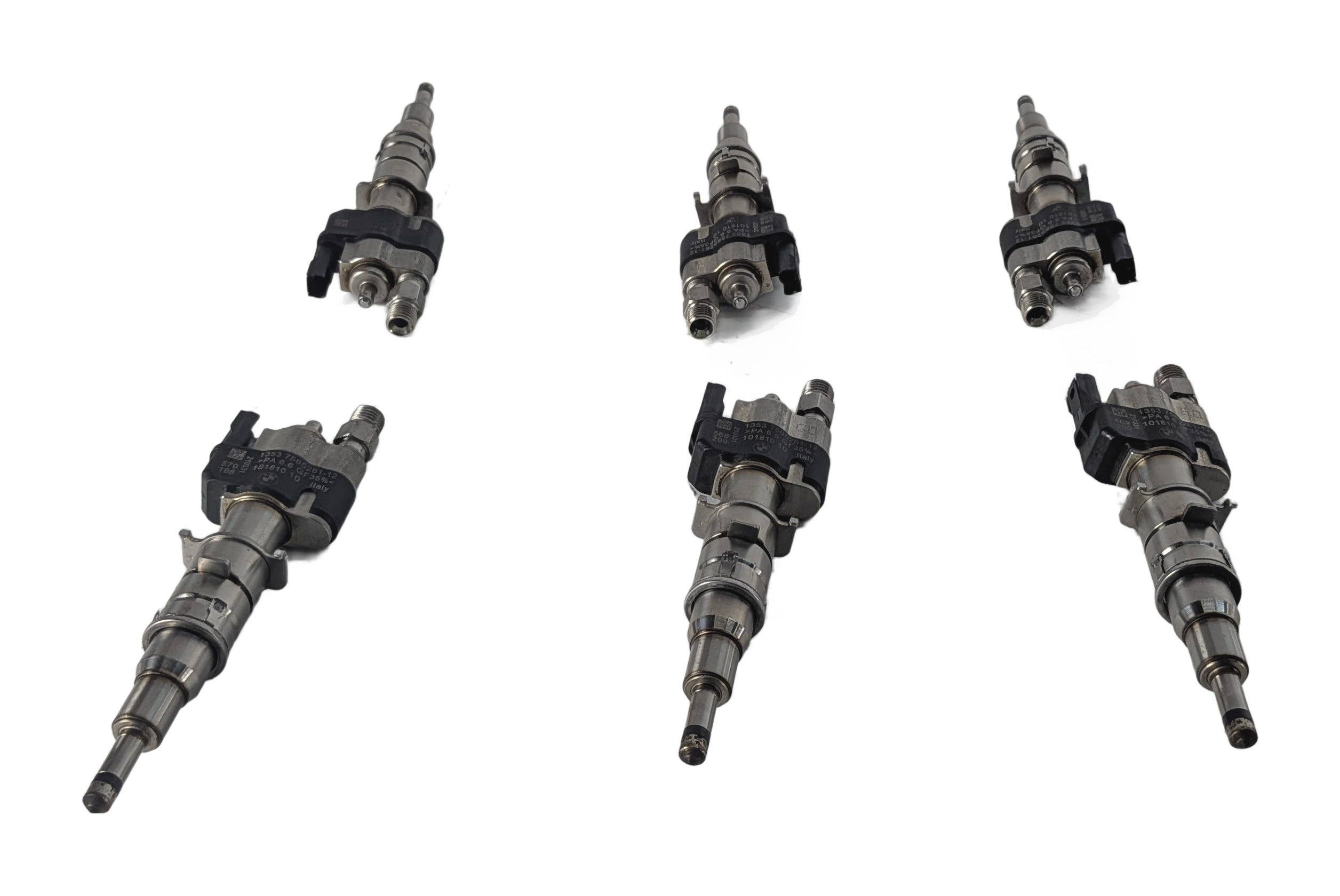 08-16 BMW 3 5 7 X5 X6 Z4 3.0L 4.4L N54 N63 FUEL INJECTOR SET/6 (ALL INDEX 11) — exact item pictured
