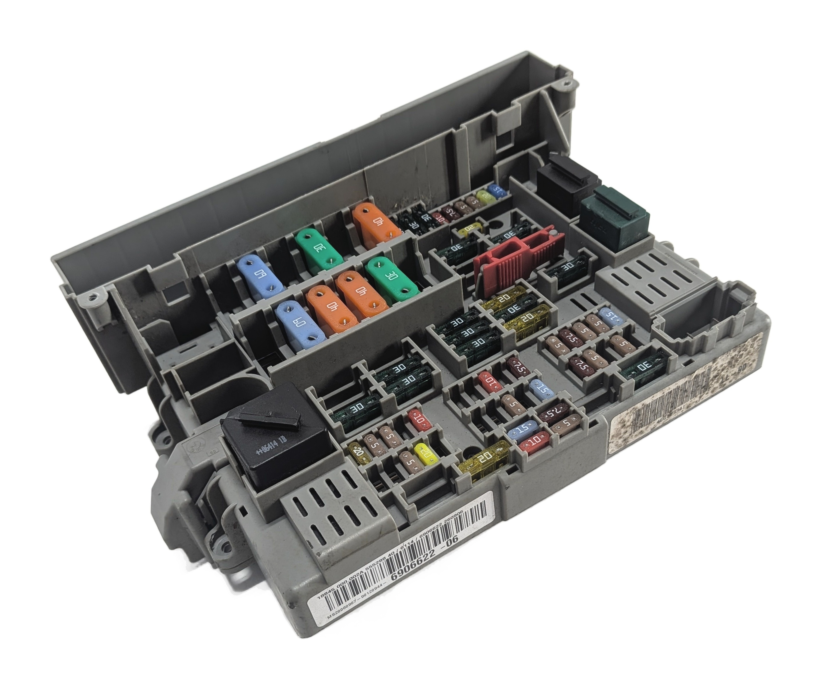 2007 BMW 335I (E90) 3.0L FRONT POWER DISTRIBUTION FUSE BOX RELAY CARRIER — exact item pictured