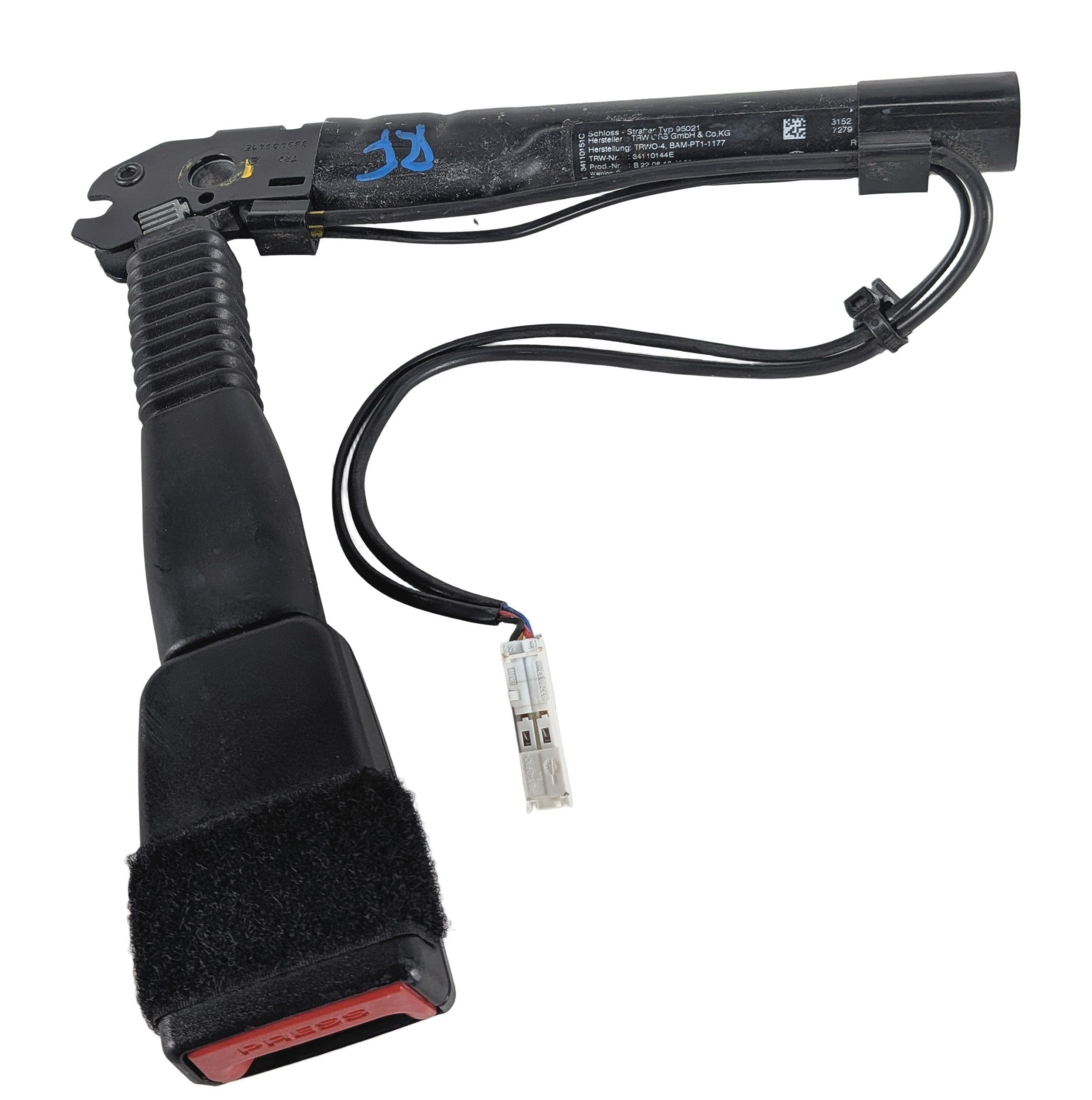 12-19 BMW 2 3 4 M3 (F22 F32 F33 F34 F36) FRONT RIGHT PASSENGER SEATBELT RECEIVER — exact item pictured