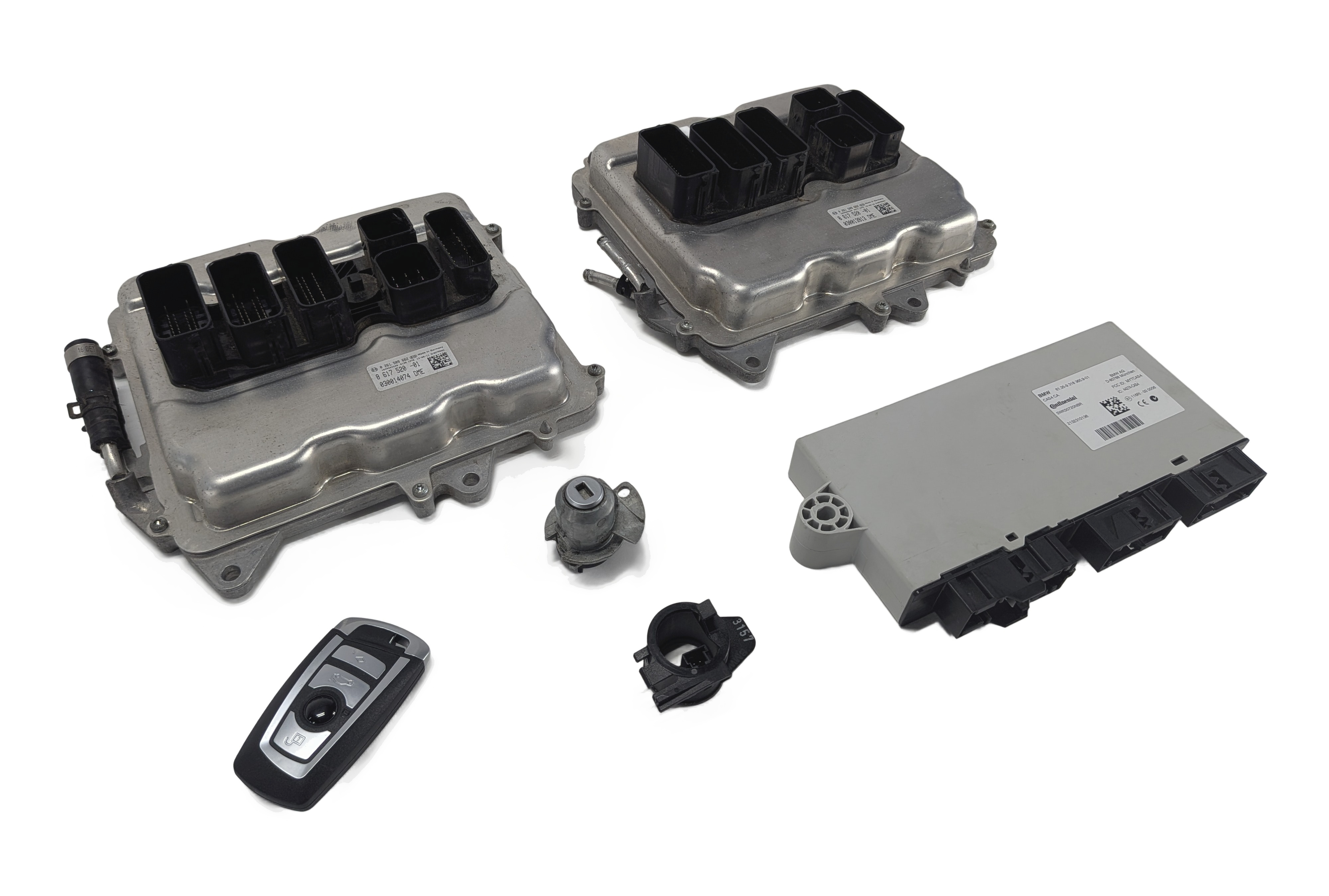 14-19 BMW 5 6 7 X5 X6 (F01 F10 F12 F15 F16) 4.4L N63 ENGINE DME MODULE KEY SET — exact item pictured