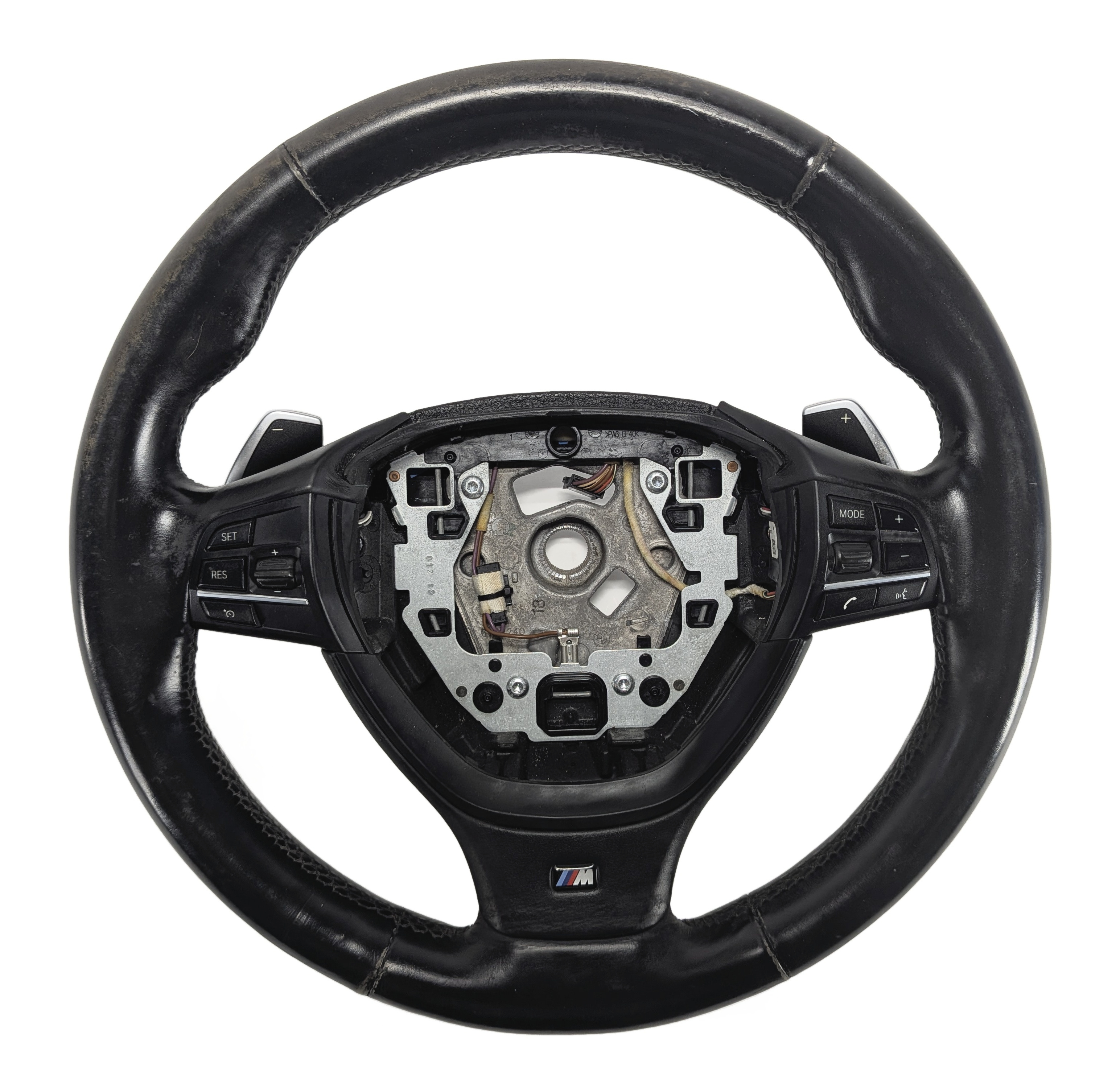 2012-2015 BMW 740Li 750i 750Li F01 F02 M SPORT STEERING WHEEL w/PADDLES (Black) — exact item pictured