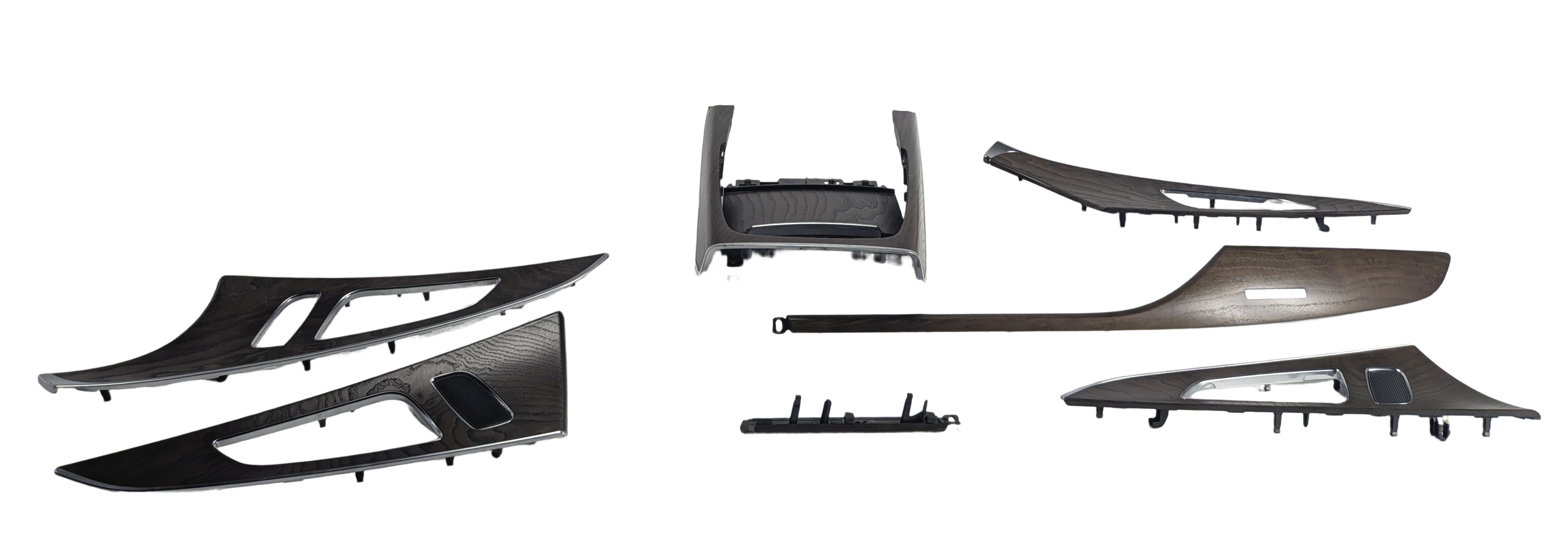 2015 AUDI A6 (C7 4G) INTERIOR DOOR DASH CENTER CONSOLE TRIM SET/8 (Ash Brown) — exact item pictured