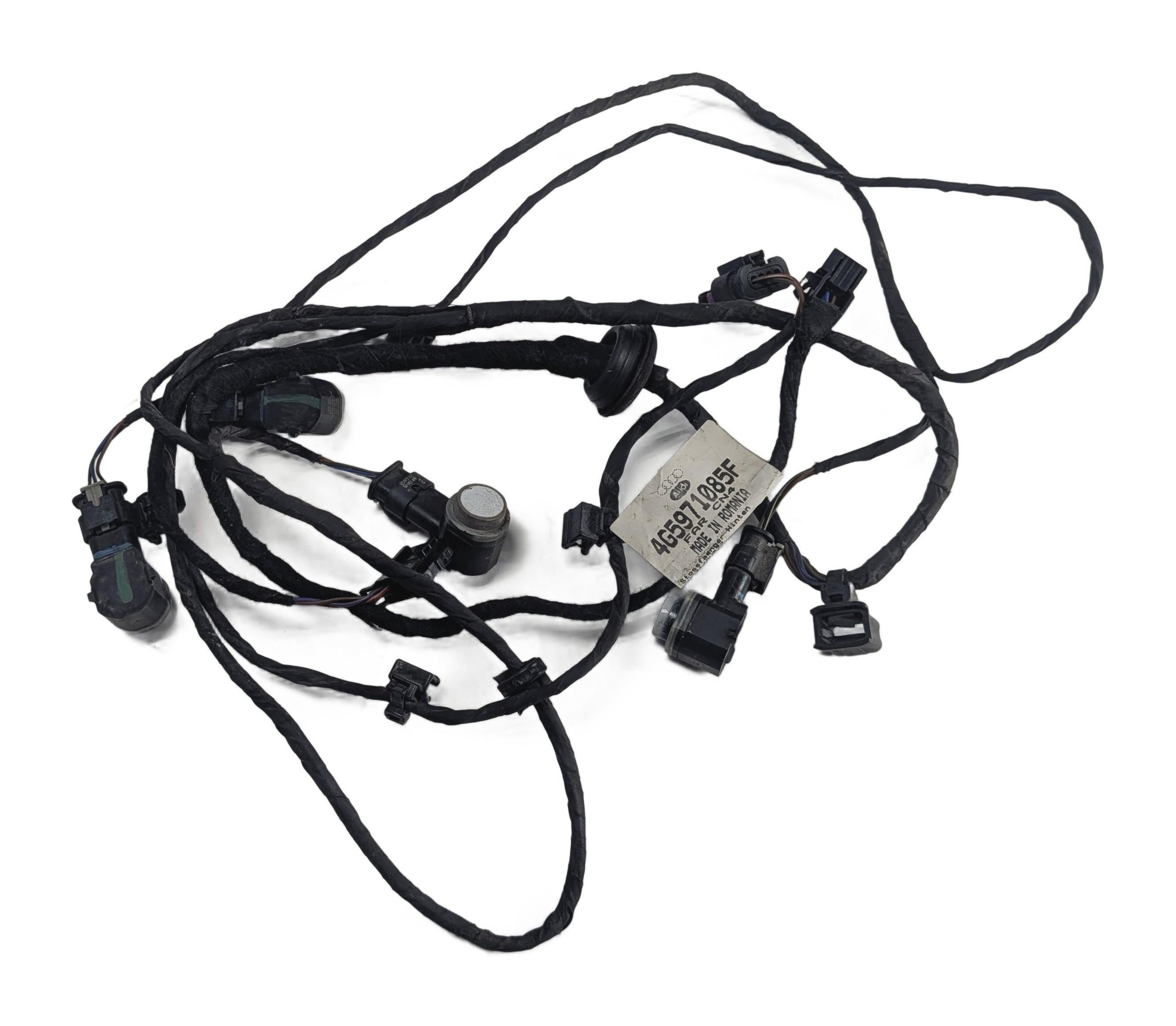 2015 AUDI A6 (C7 4G) REAR PARK ASSIST PDC SENSORS w/WIRE HARNESS SET — exact item pictured