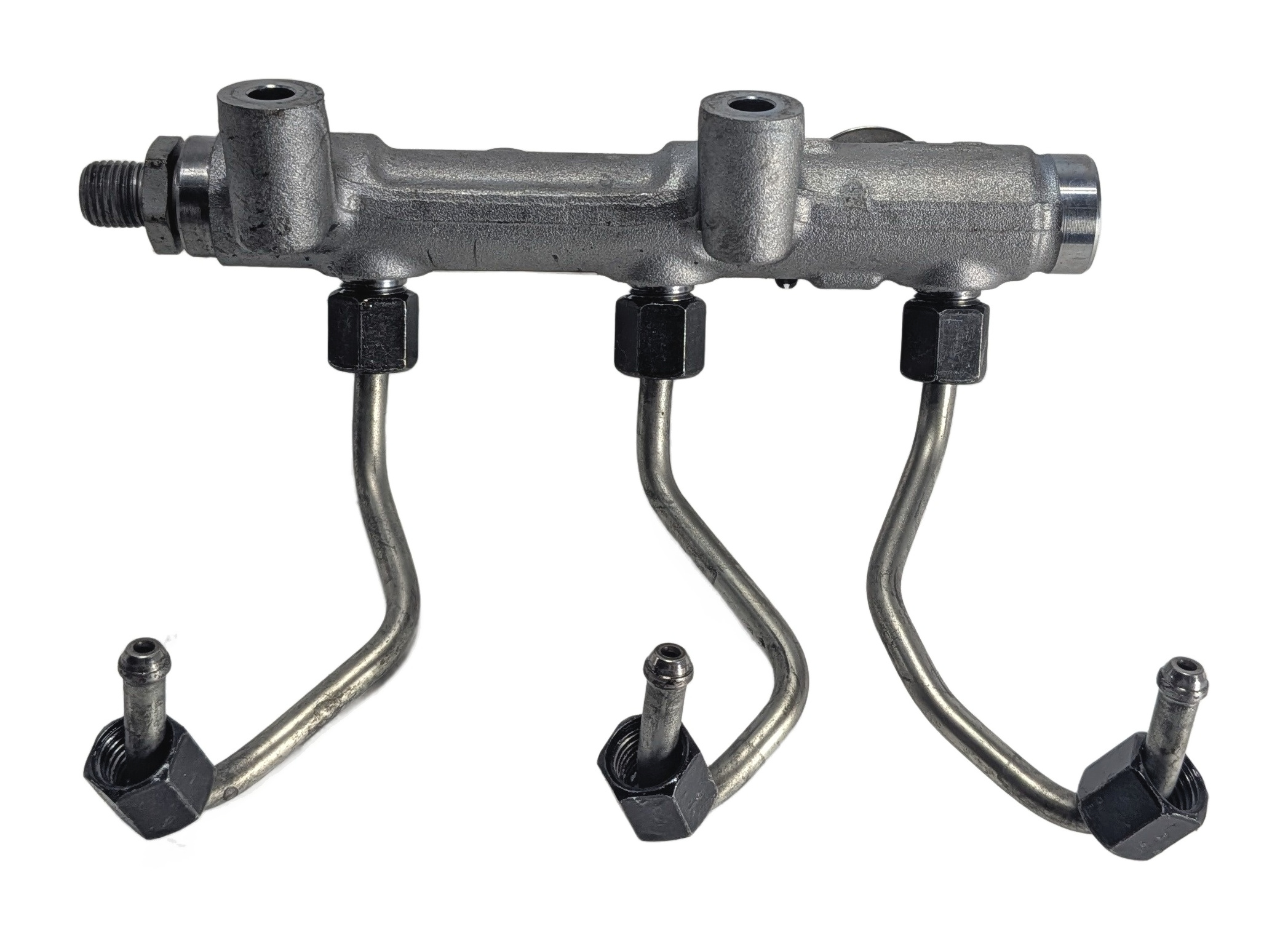 2015 AUDI A6 (C7 4G) 3.0L DIESEL (CPNB) LEFT FUEL RAIL w/LINES PRESSURE SENSOR — exact item pictured