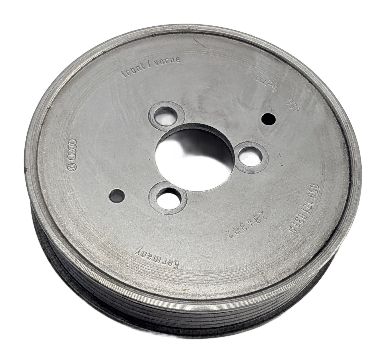 2015 AUDI A6 (C7 4G) 3.0L DIESEL (CPNB) ENGINE WATER COOLANT PUMP PULLEY — exact item pictured