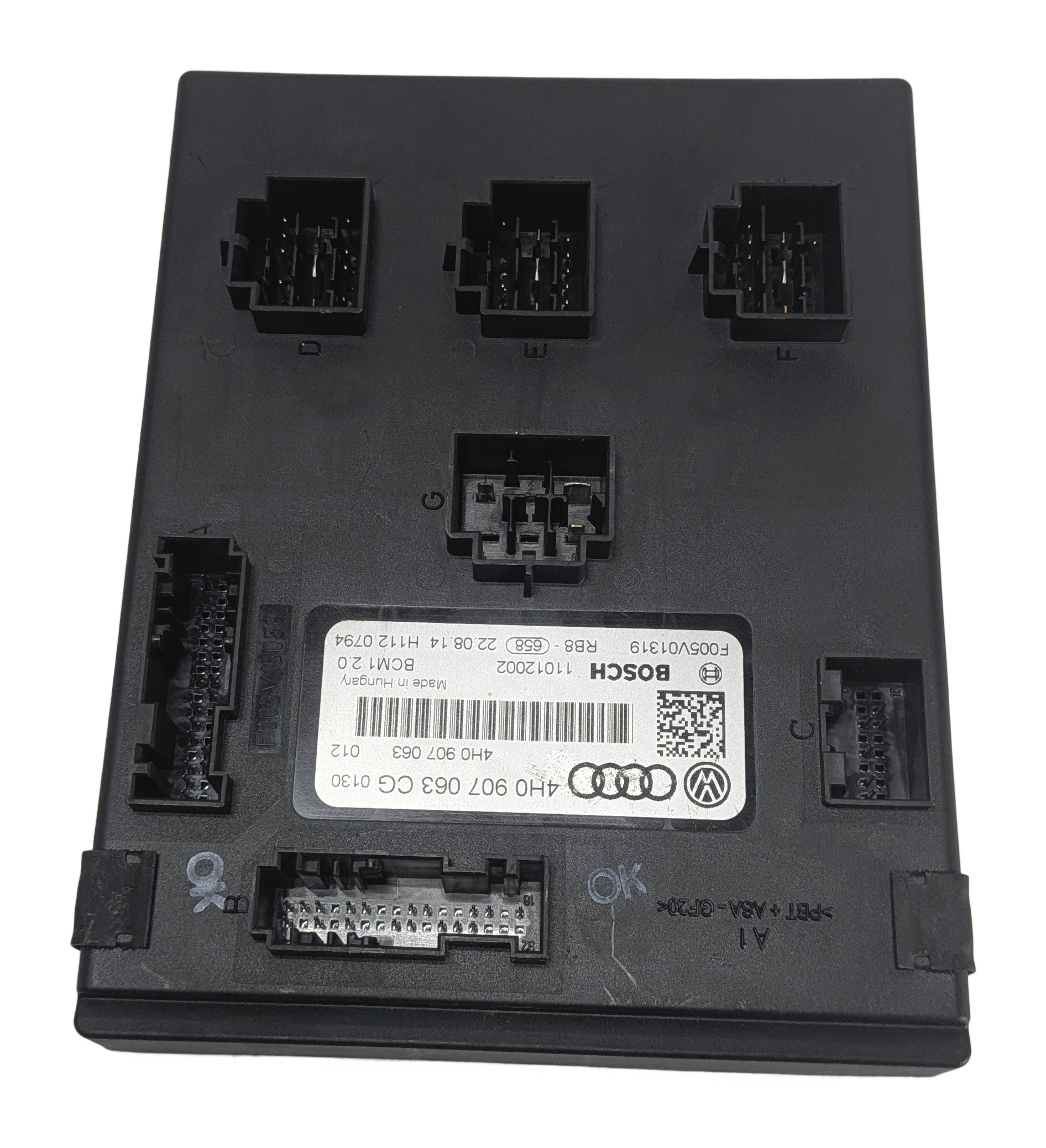 2013 AUDI A6 (4G) ONBOARD SUPPLY BODY CONTROL MODULE BCM COMPUTER — exact item pictured