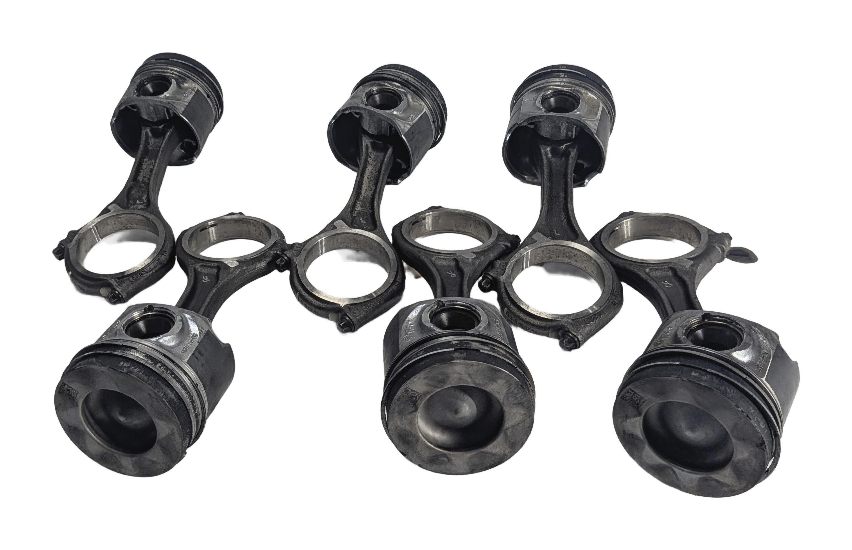 2014-2016 AUDI A6 A7 A8 Q5 Q7 VW TOUAREG B8 8R C7 3.0L DIESEL PISTON & ROD SET 6 — exact item pictured
