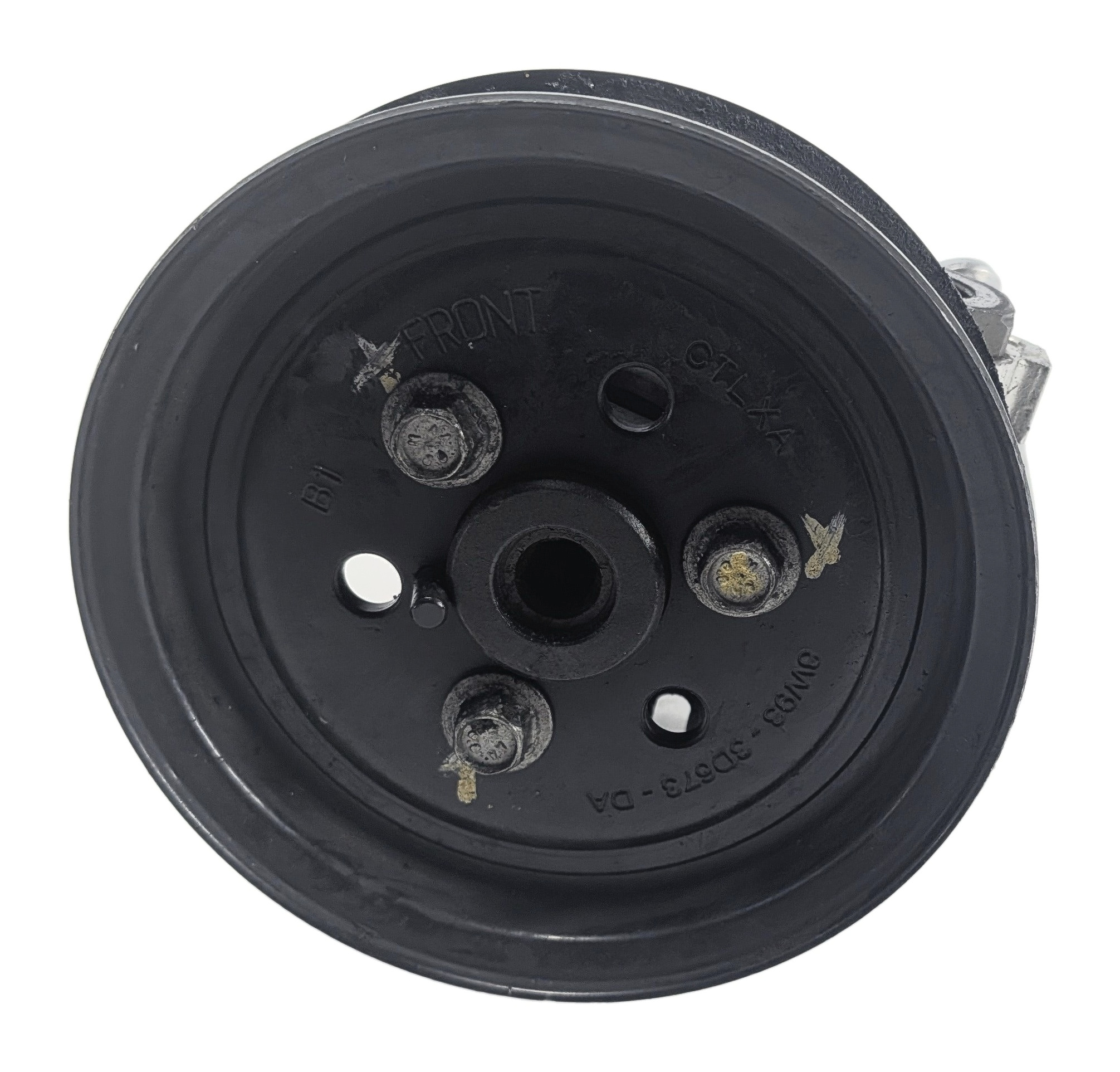 2010-2012 RANGE ROVER (L322) 5.0L V8 ENGINE POWER STEERING PUMP w/ PULLEY — exact item pictured