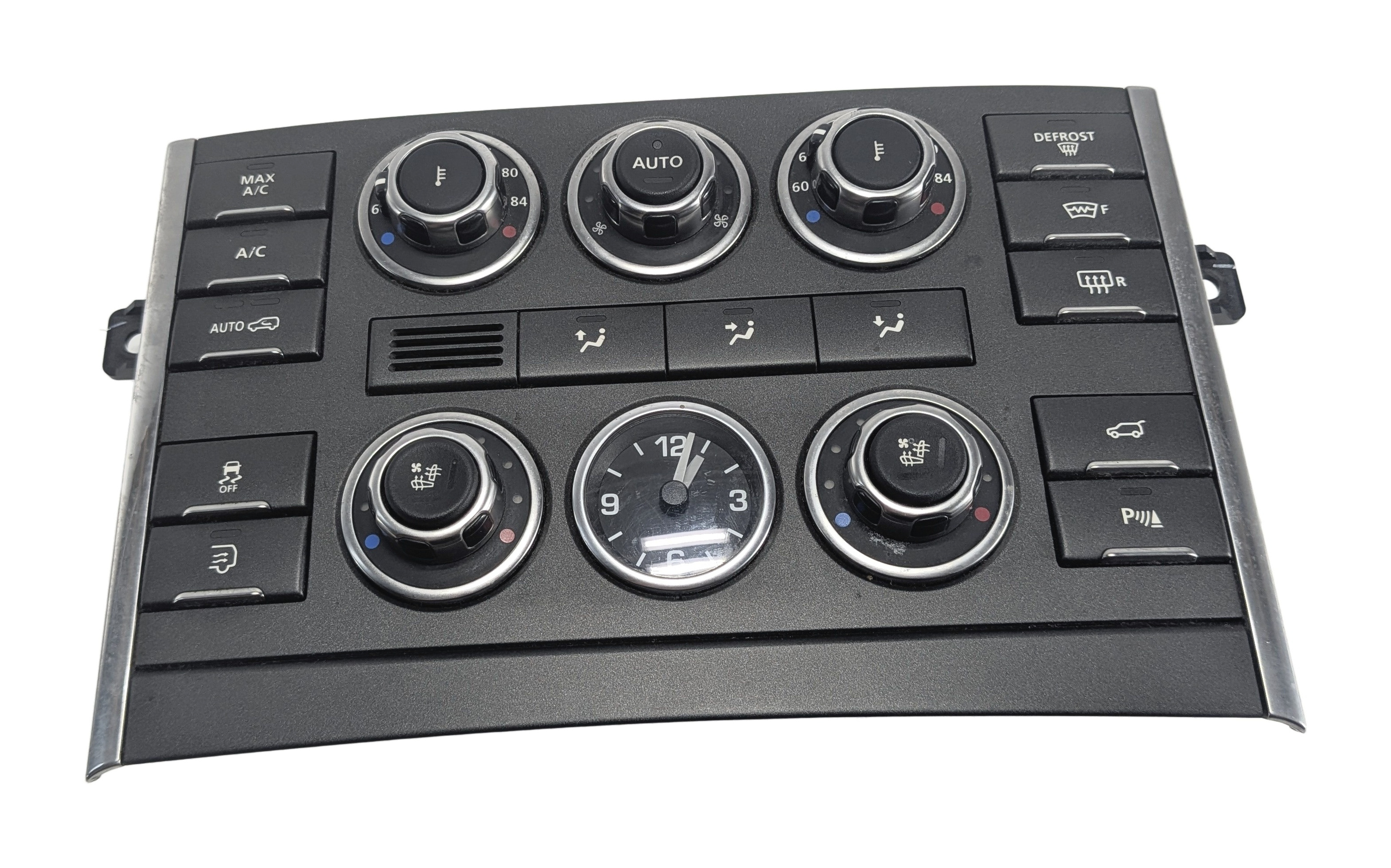 2010-2012 RANGE ROVER (L322) FRONT HEATER A/C CLIMATE TEMPERATURE CONTROL PANEL — exact item pictured
