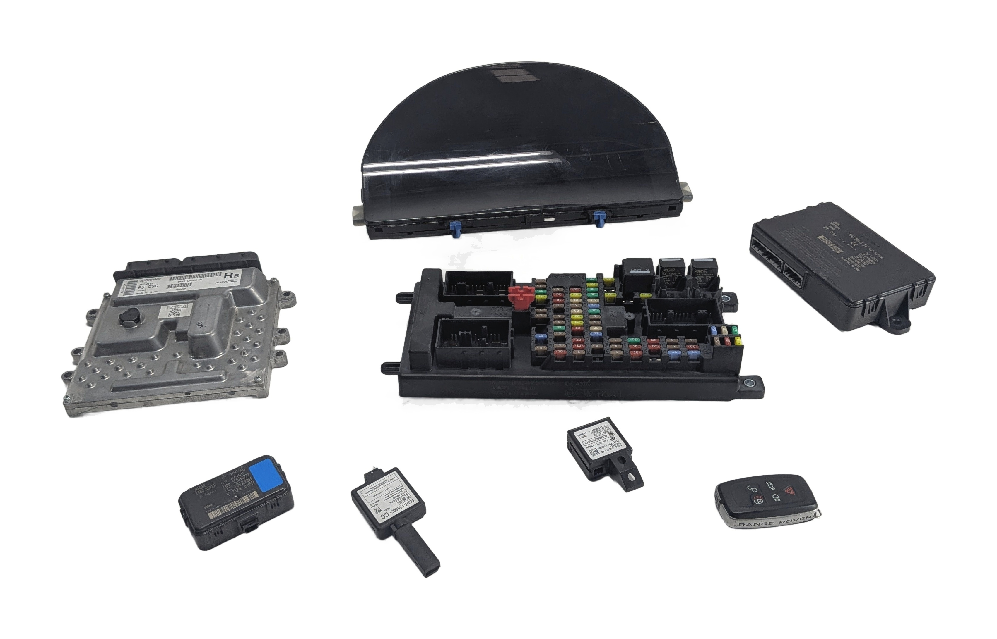 2010-2012 RANGE ROVER (L322) 5.0L SUPERCHARGED ENGINE IMMOBILIZER MODULE KEY SET — exact item pictured