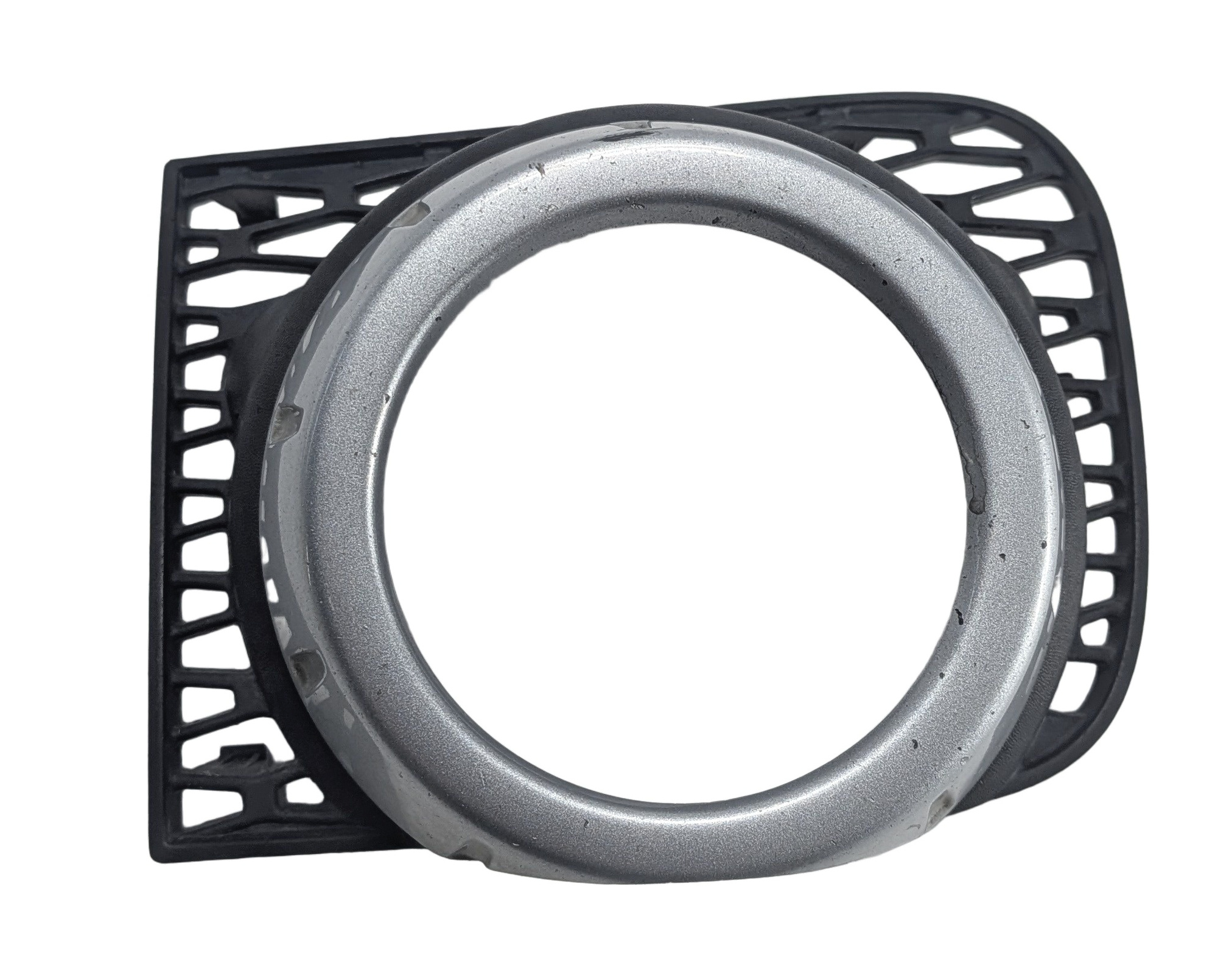 2011 RANGE ROVER (L322) FRONT RIGHT PASSENGER FOG LIGHT GRILLE TRIM SILVER — exact item pictured